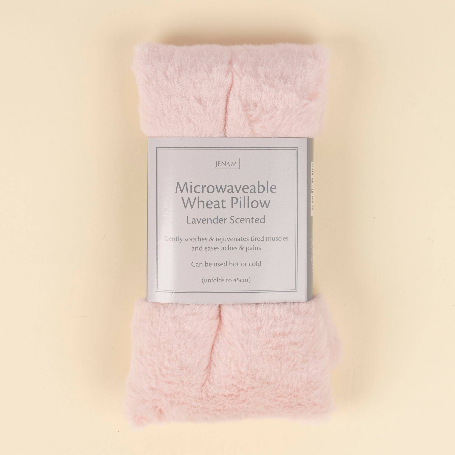 Cosy Microwaveable Wheat Pillow with Plush Cover (assorted colours)