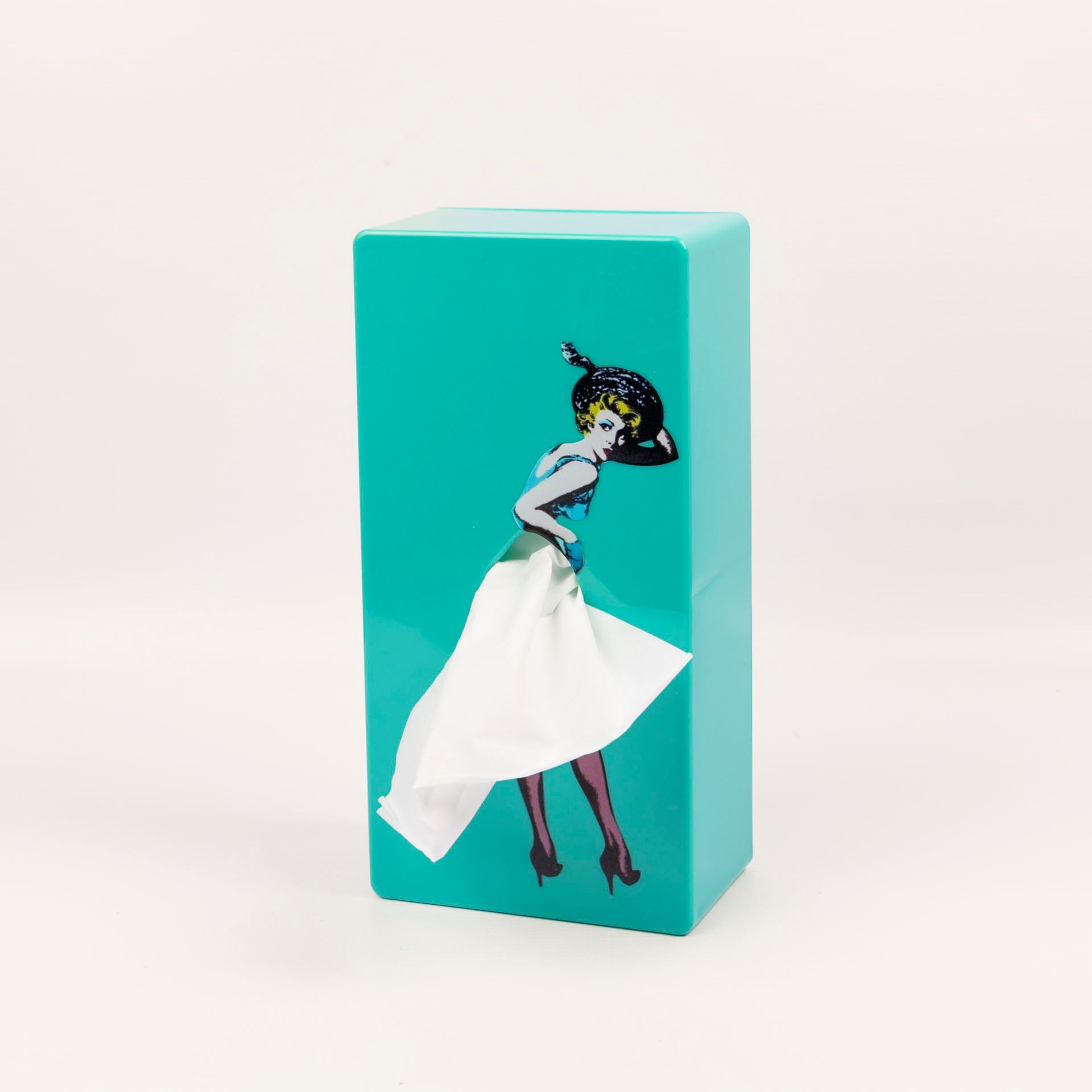 Retro Pin-Up "Flying Skirt" Tissue Boxes (assorted designs)