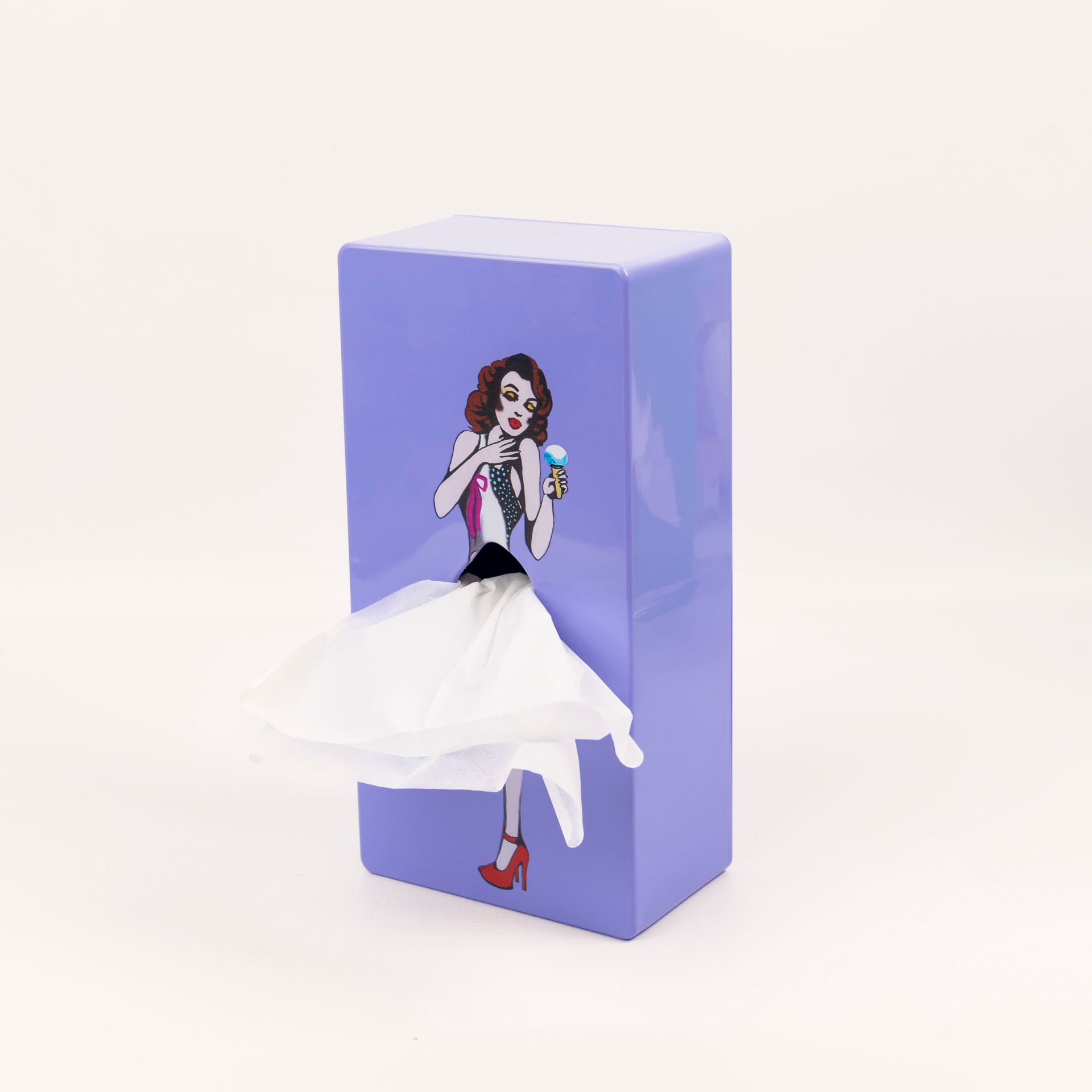 Retro Pin-Up "Flying Skirt" Tissue Boxes (assorted designs)