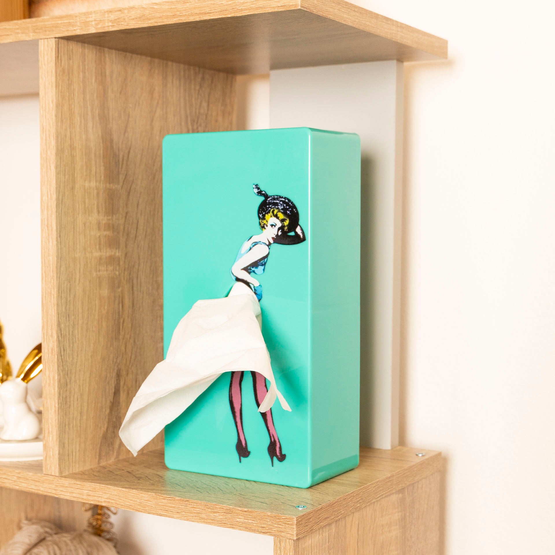 Retro Pin-Up "Flying Skirt" Tissue Boxes (assorted designs)