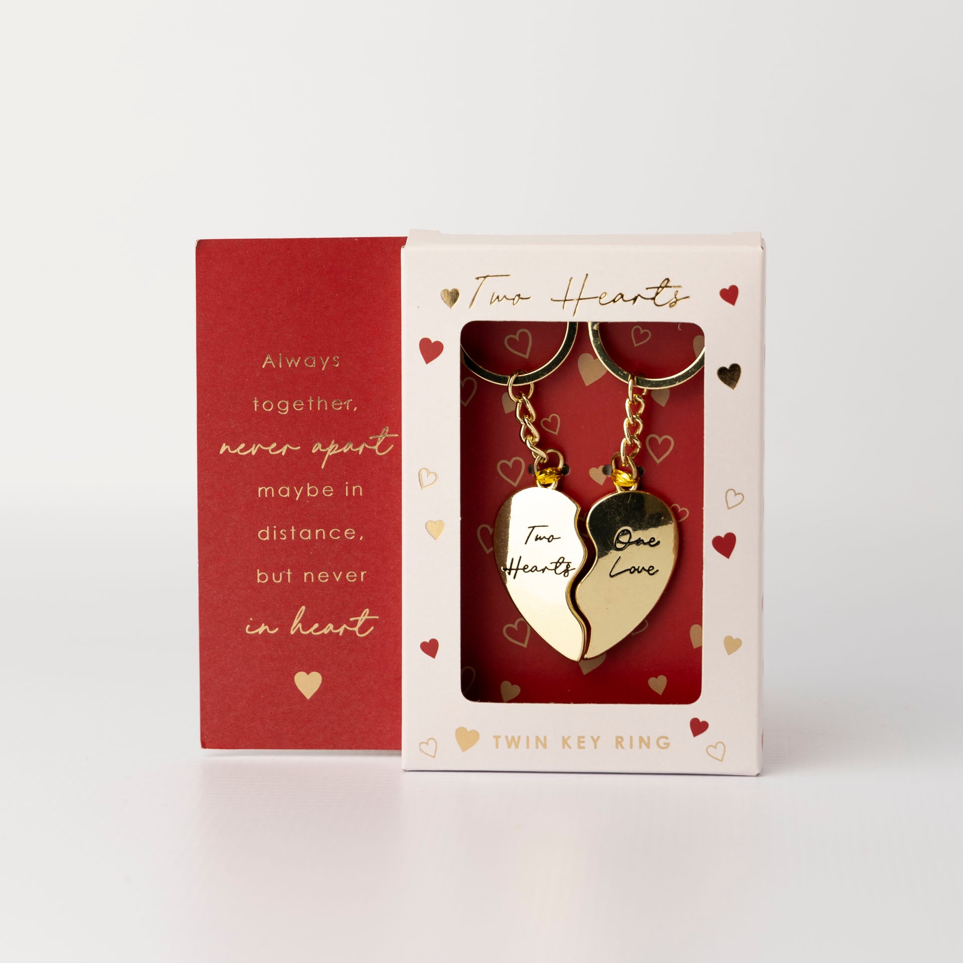 "Two Hearts" Twin Keyring Set