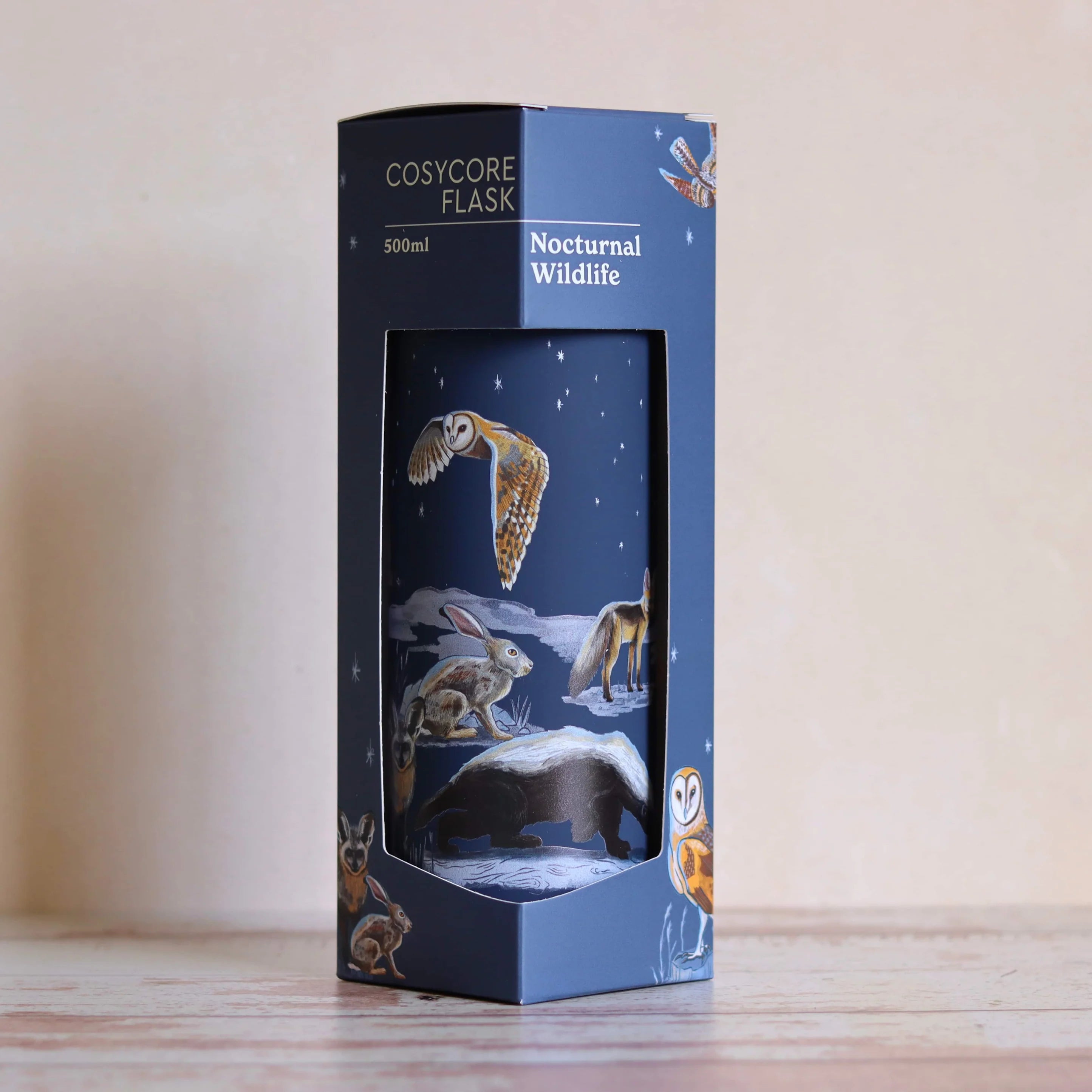 CosyCore Stainless Steel Flasks – Nocturnal Creatures