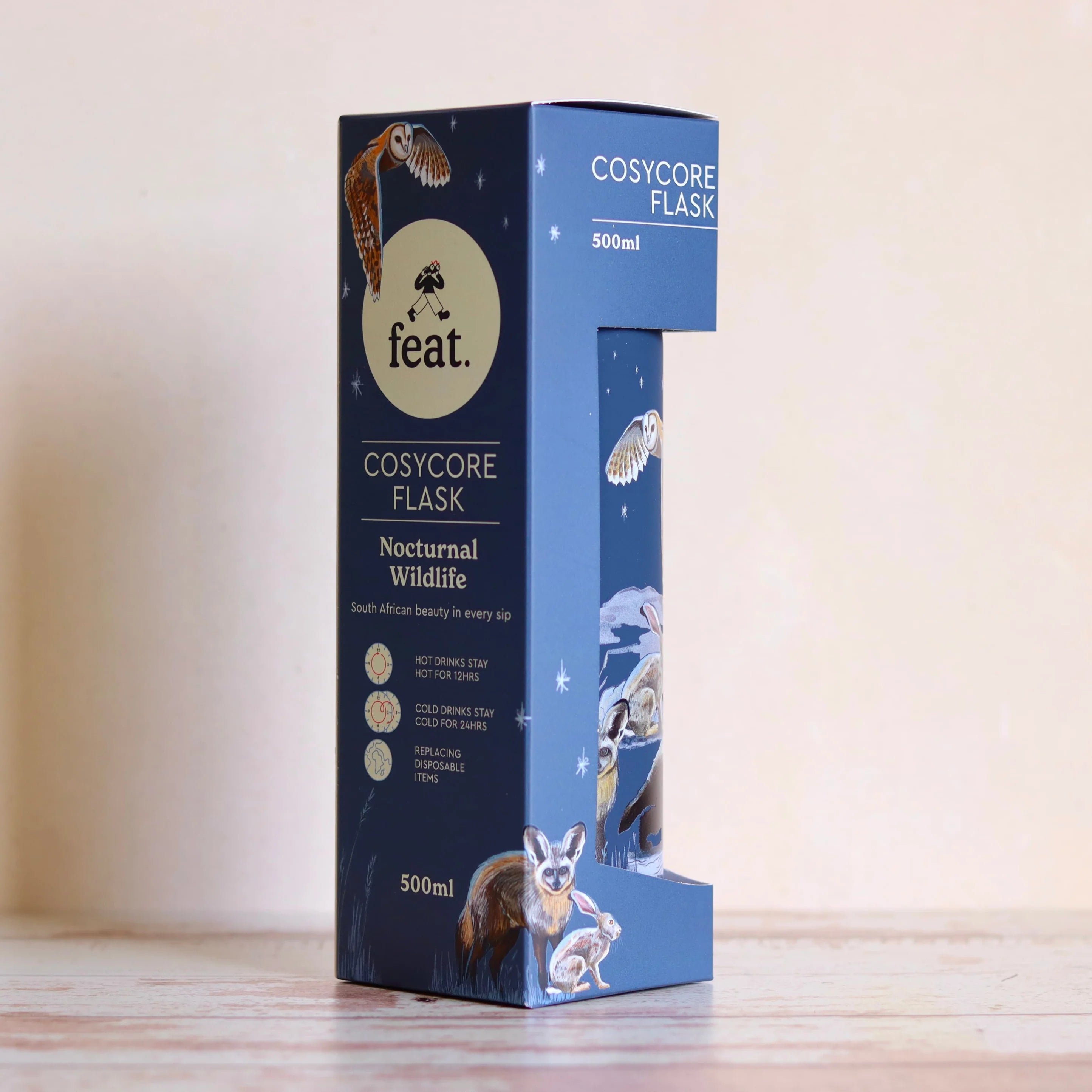 CosyCore Stainless Steel Flasks – Nocturnal Creatures