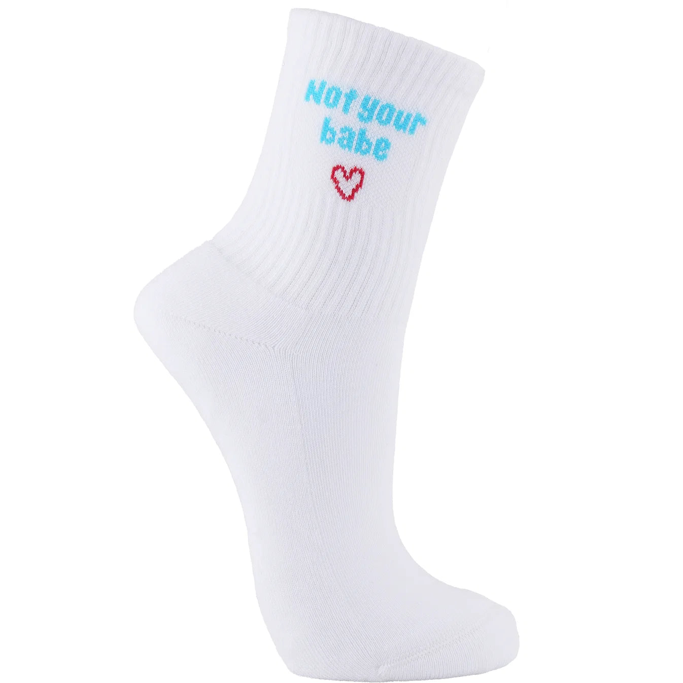 "Not Your Babe" Ladies' Ribbed Cotton Socks