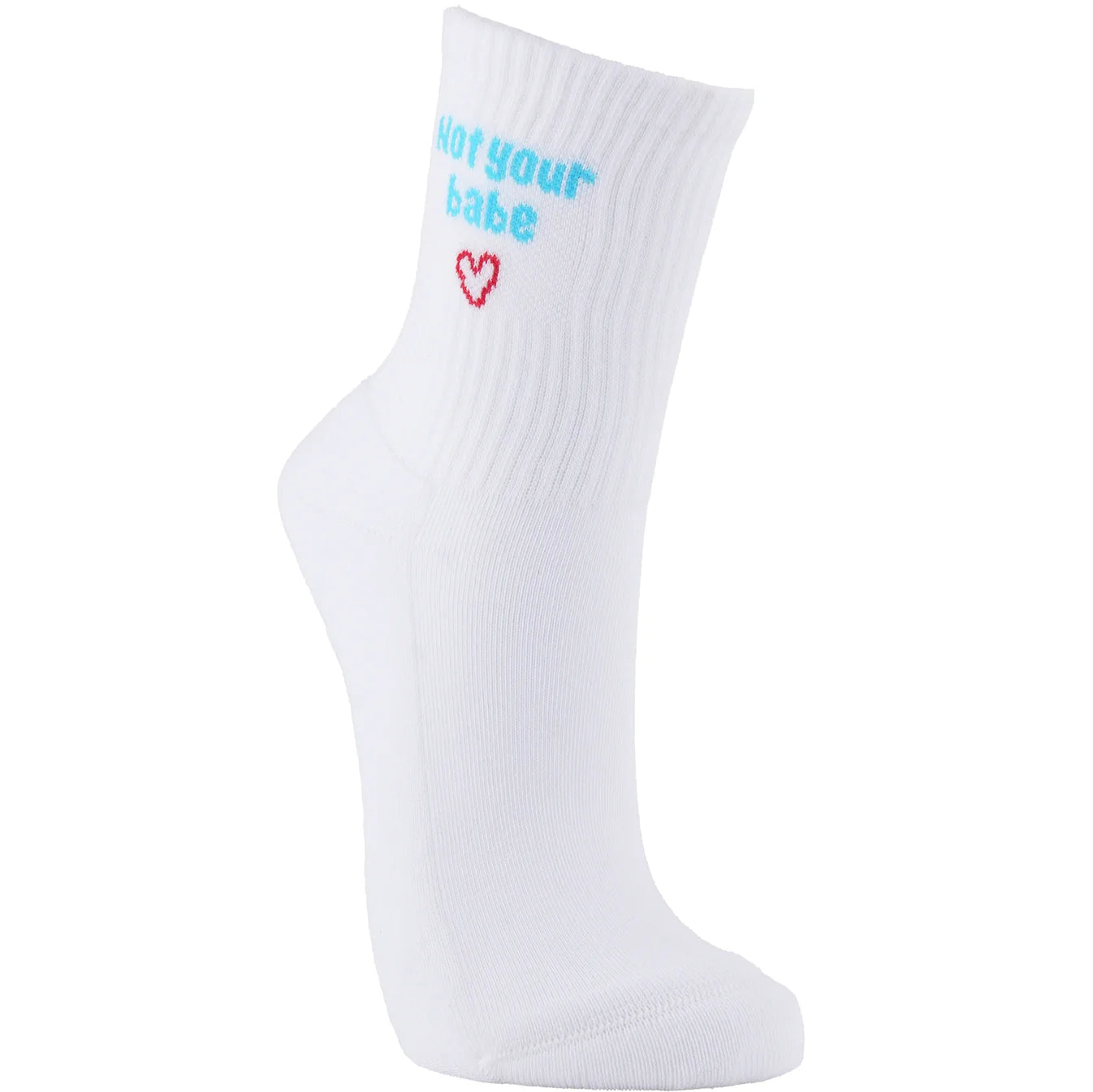 "Not Your Babe" Ladies' Ribbed Cotton Socks
