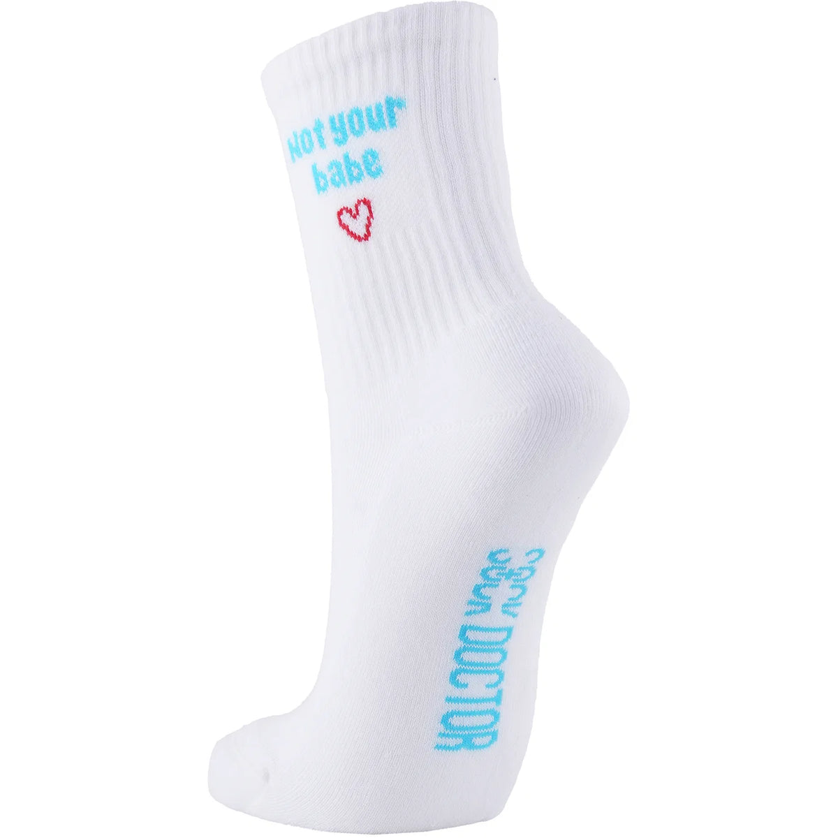 "Not Your Babe" Ladies' Ribbed Cotton Socks