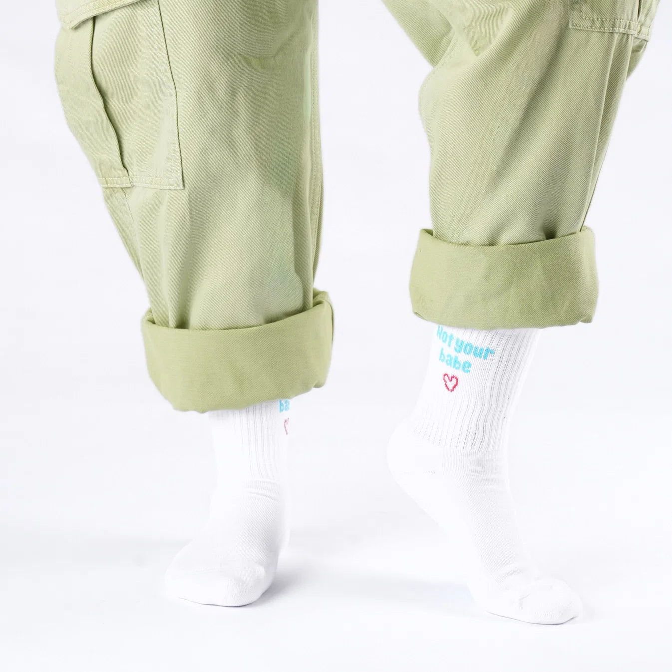 "Not Your Babe" Ladies' Ribbed Cotton Socks