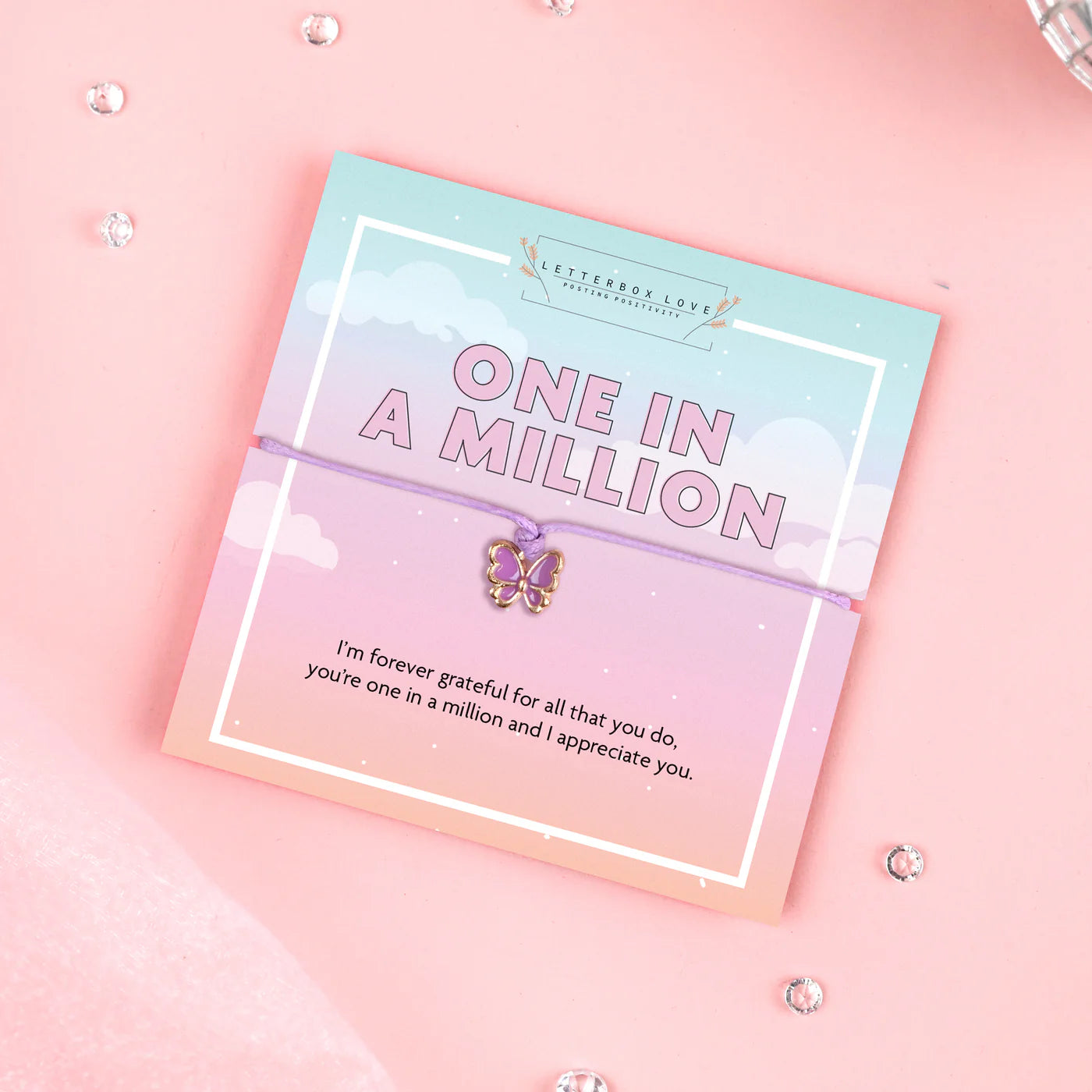 "One in a Million" Gratitude Bracelet and Card Set