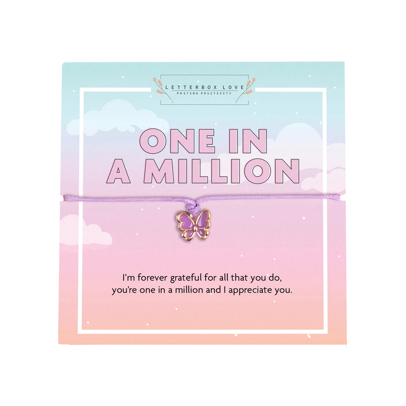 "One in a Million" Gratitude Bracelet and Card Set