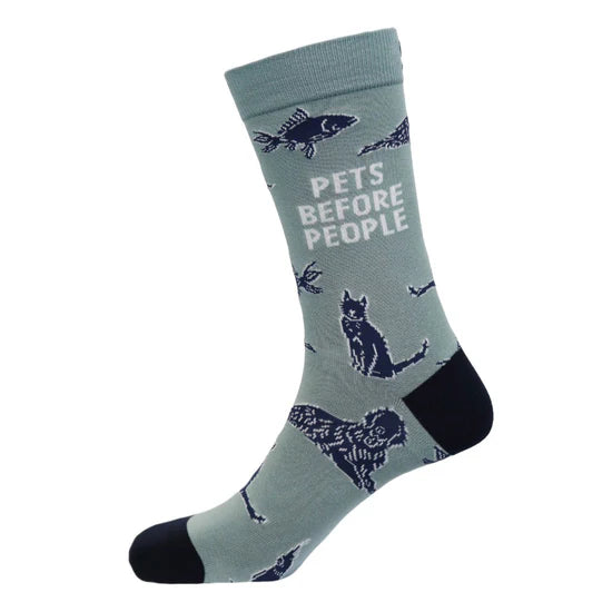 Men's "Pets Before People" Cotton Socks