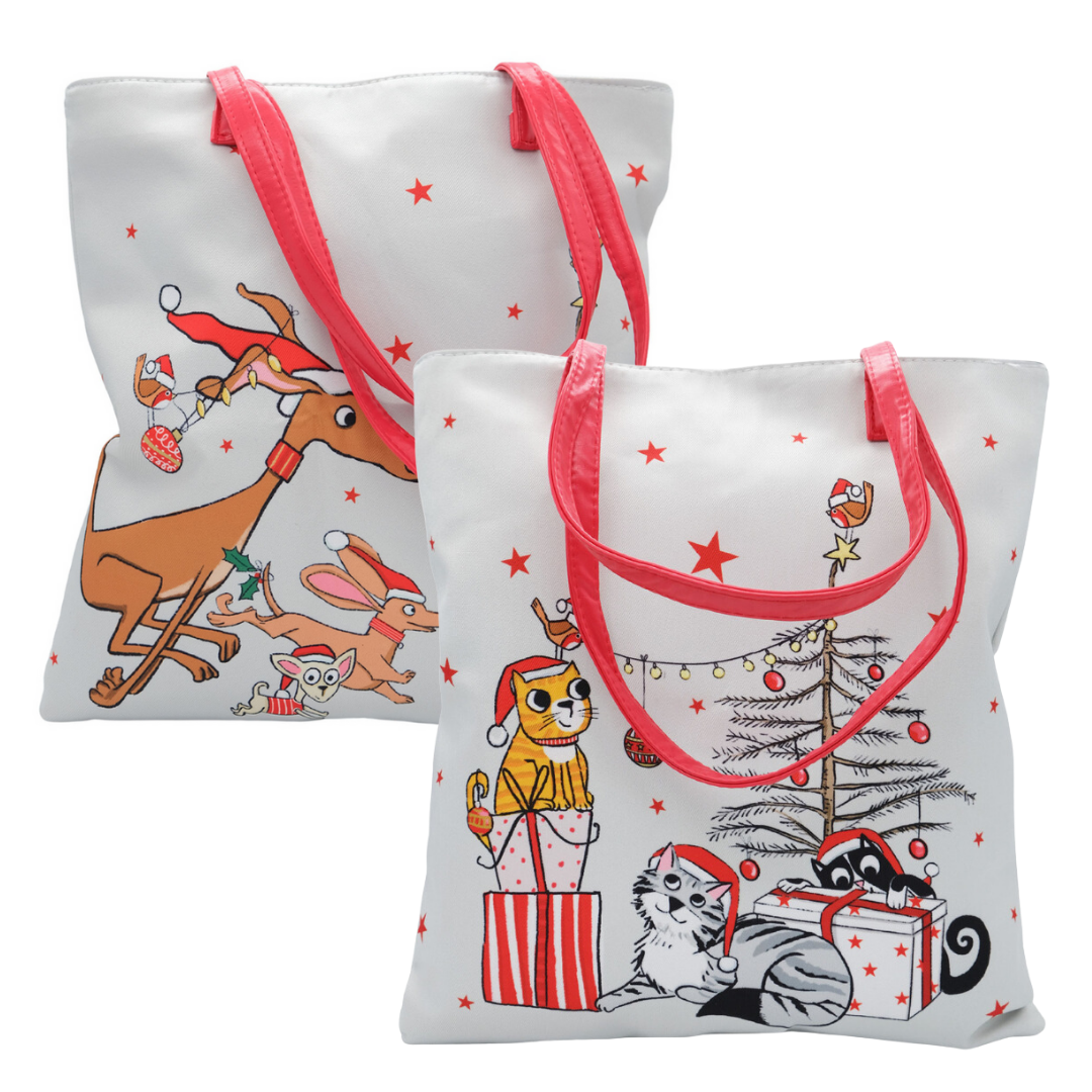 Christmas Paws & Purrs Tote Bag (assorted designs)