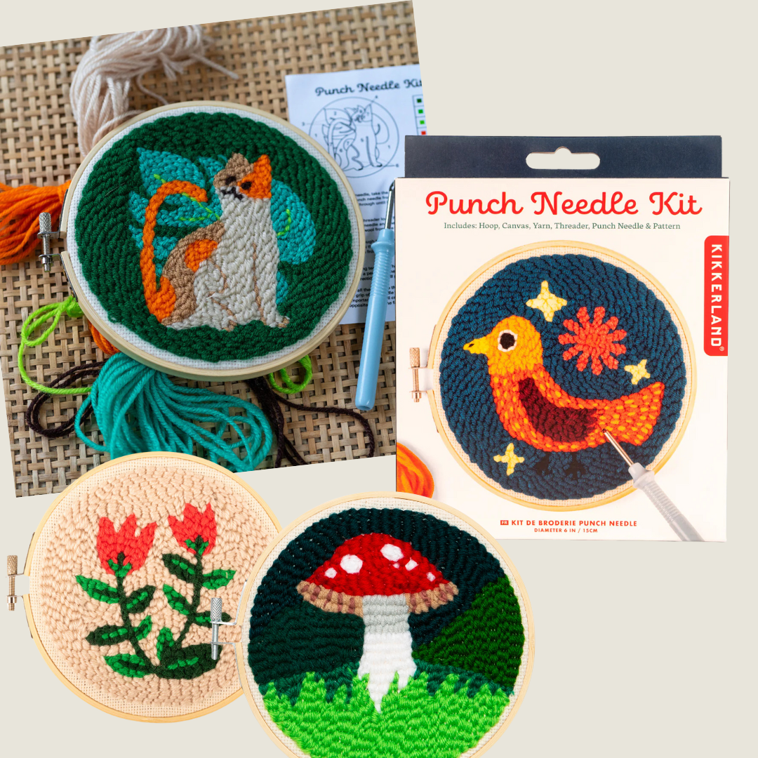 Punch Needle Embroidery Kits (assorted designs) - NEW DESIGNS!