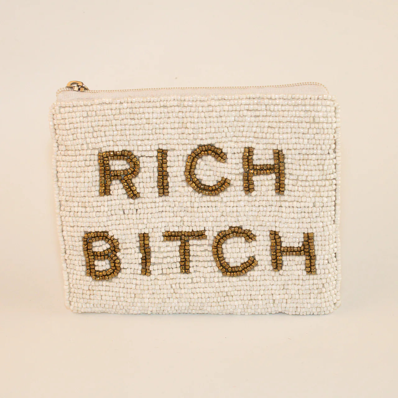 "Rich B***h" Beaded Purse