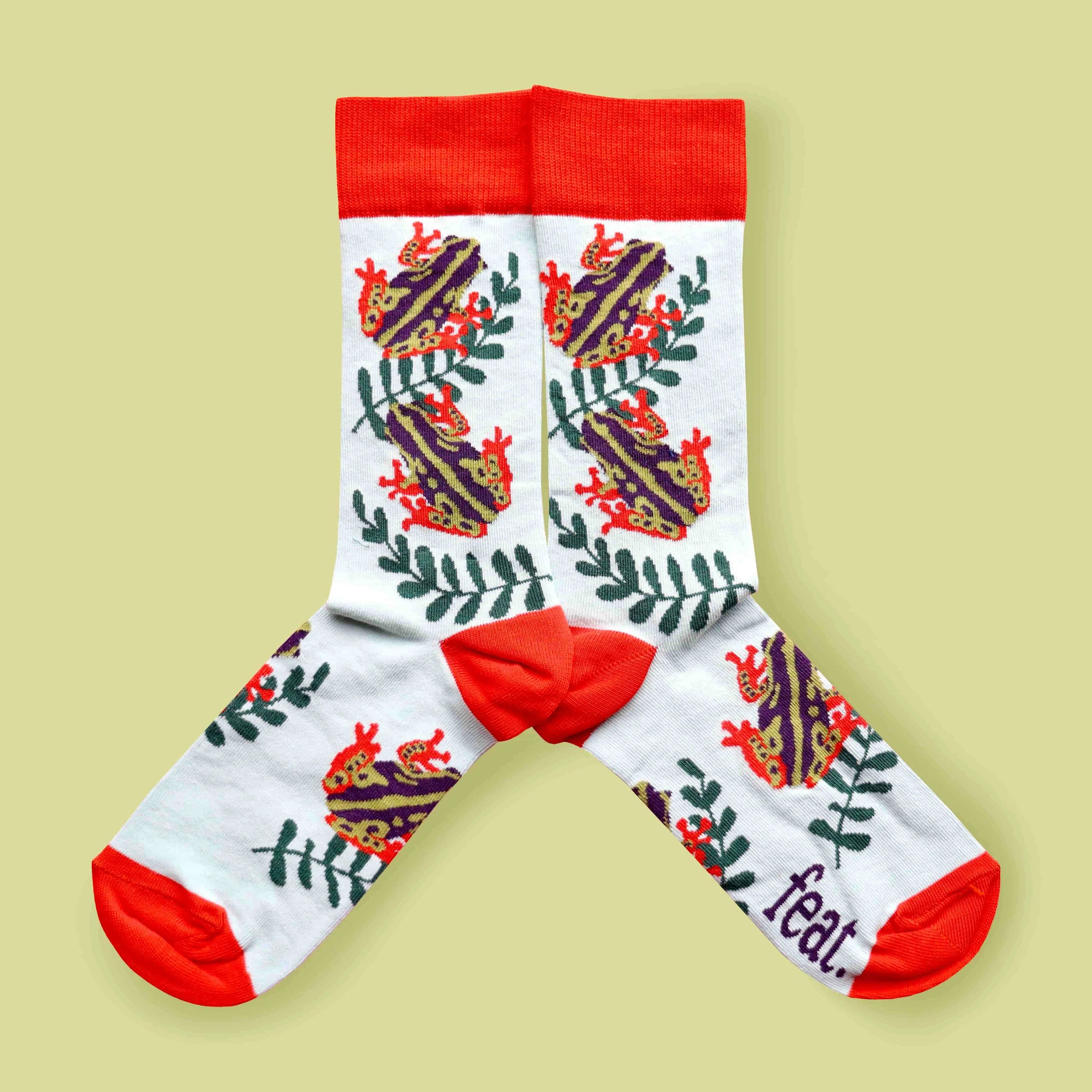 Painted Reed Frog Socks (His & Hers sizes)