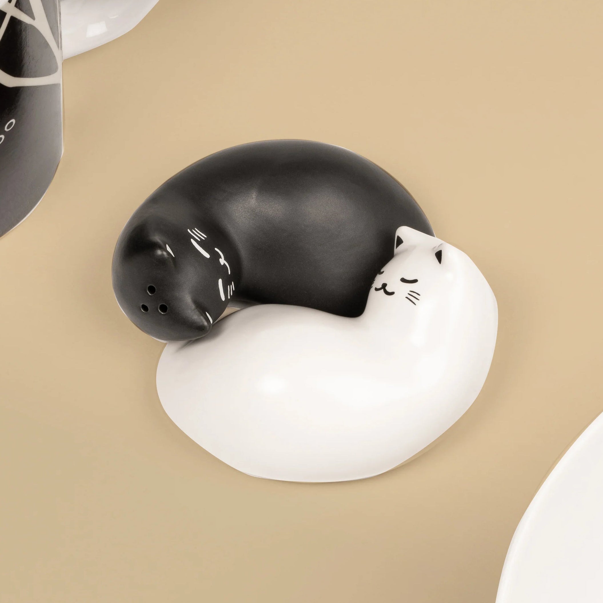 Purrfect Cat-Shaped Salt and Pepper Set