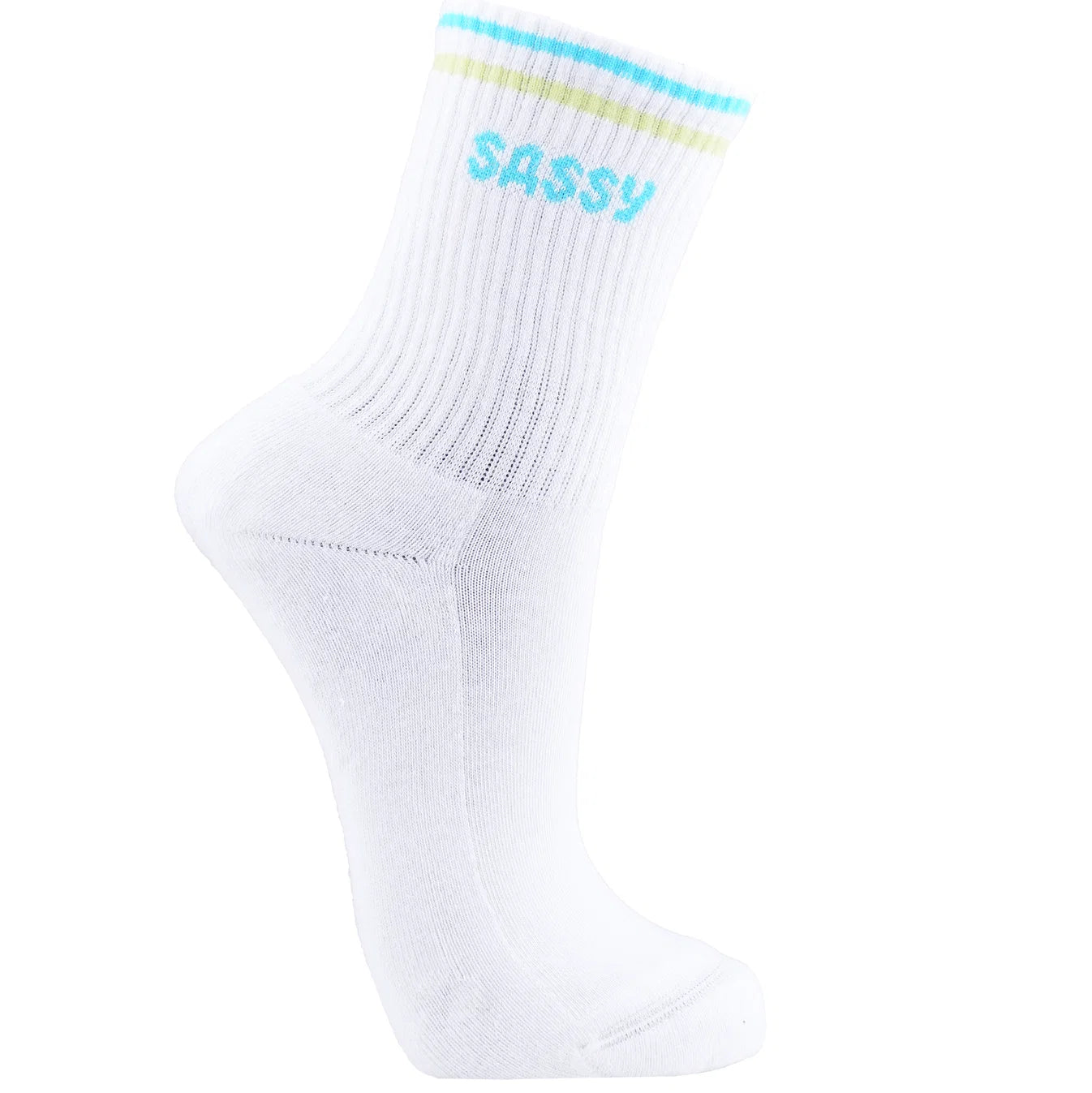 "Sassy" Ladies' Ribbed Cotton Socks