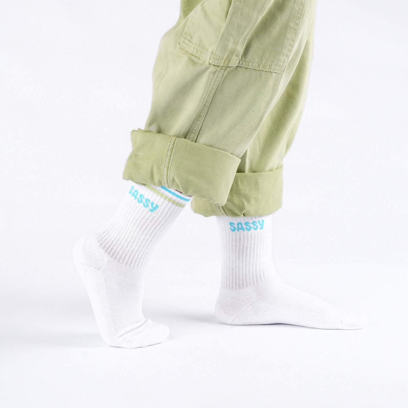 "Sassy" Ladies' Ribbed Cotton Socks