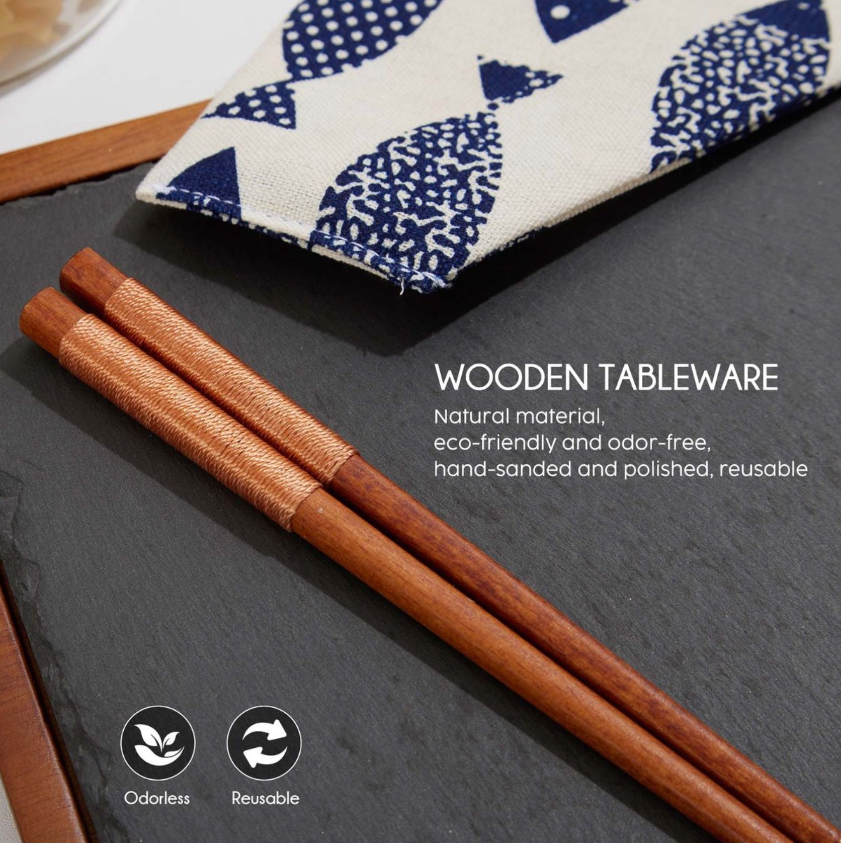 Natural Wood Travel Cutlery Set (4 sets / 16pc)