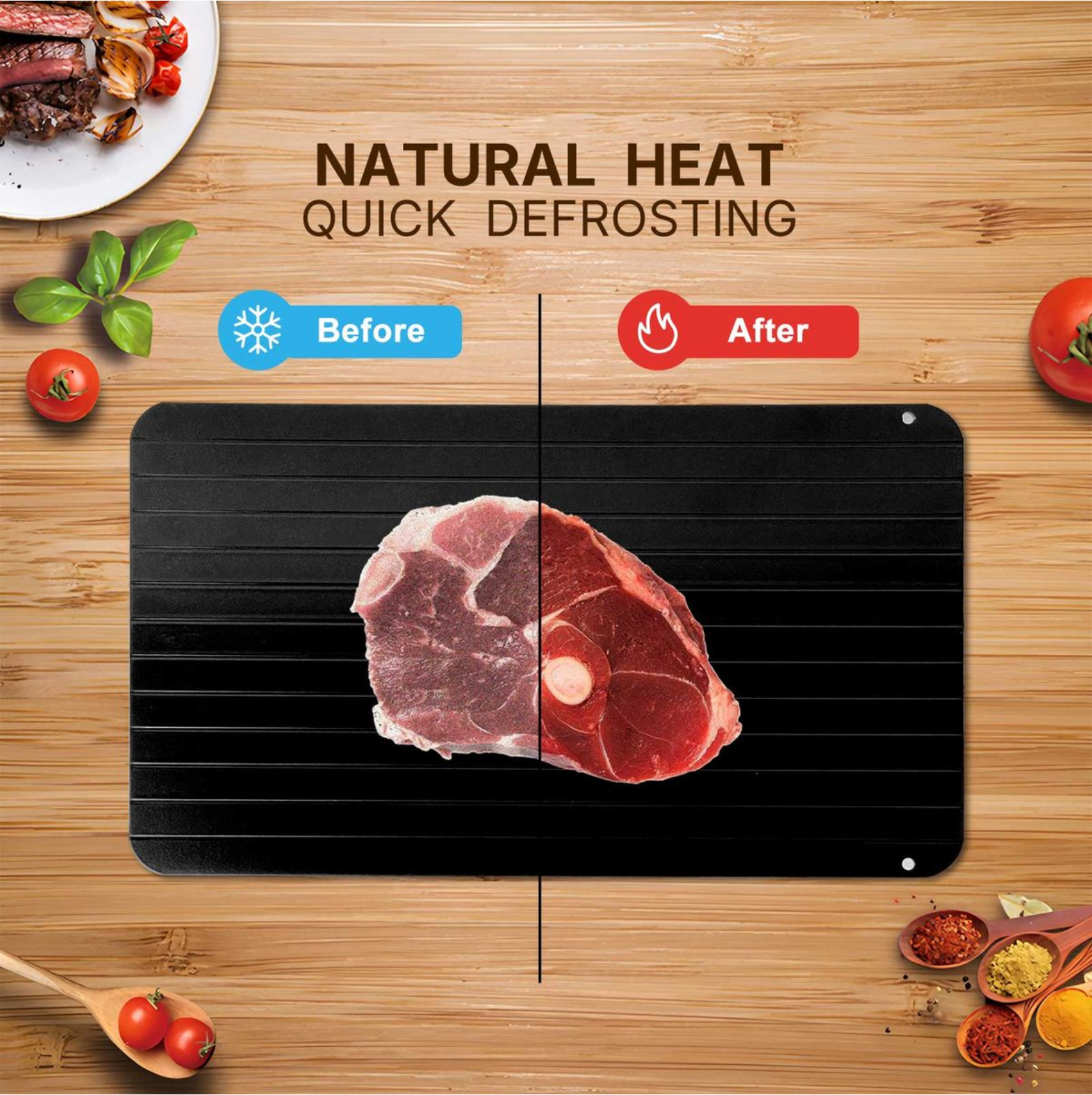 Quick Defrosting Meat Tray