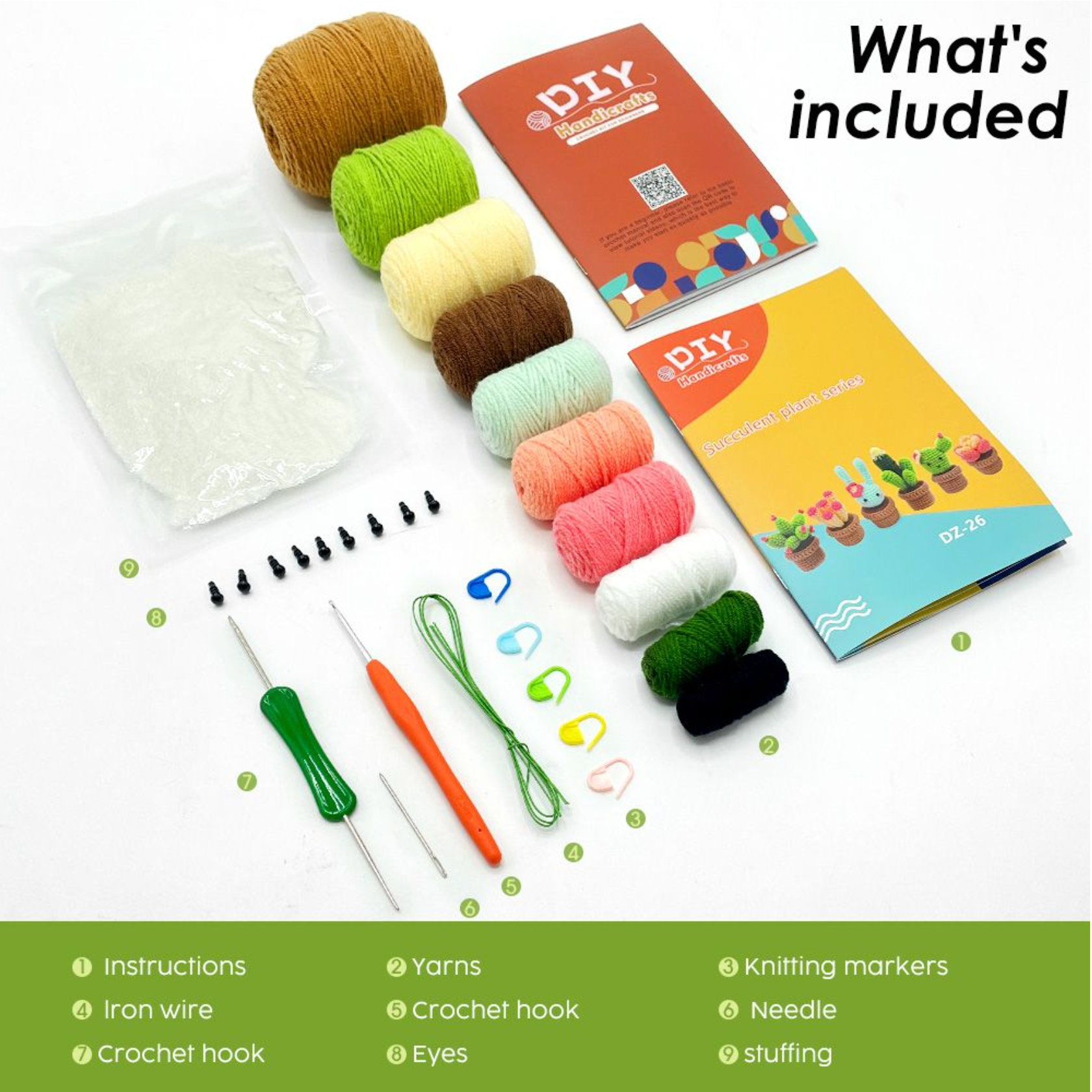 Make Your Own Mini Cactus Plants Crochet Kit for Beginners