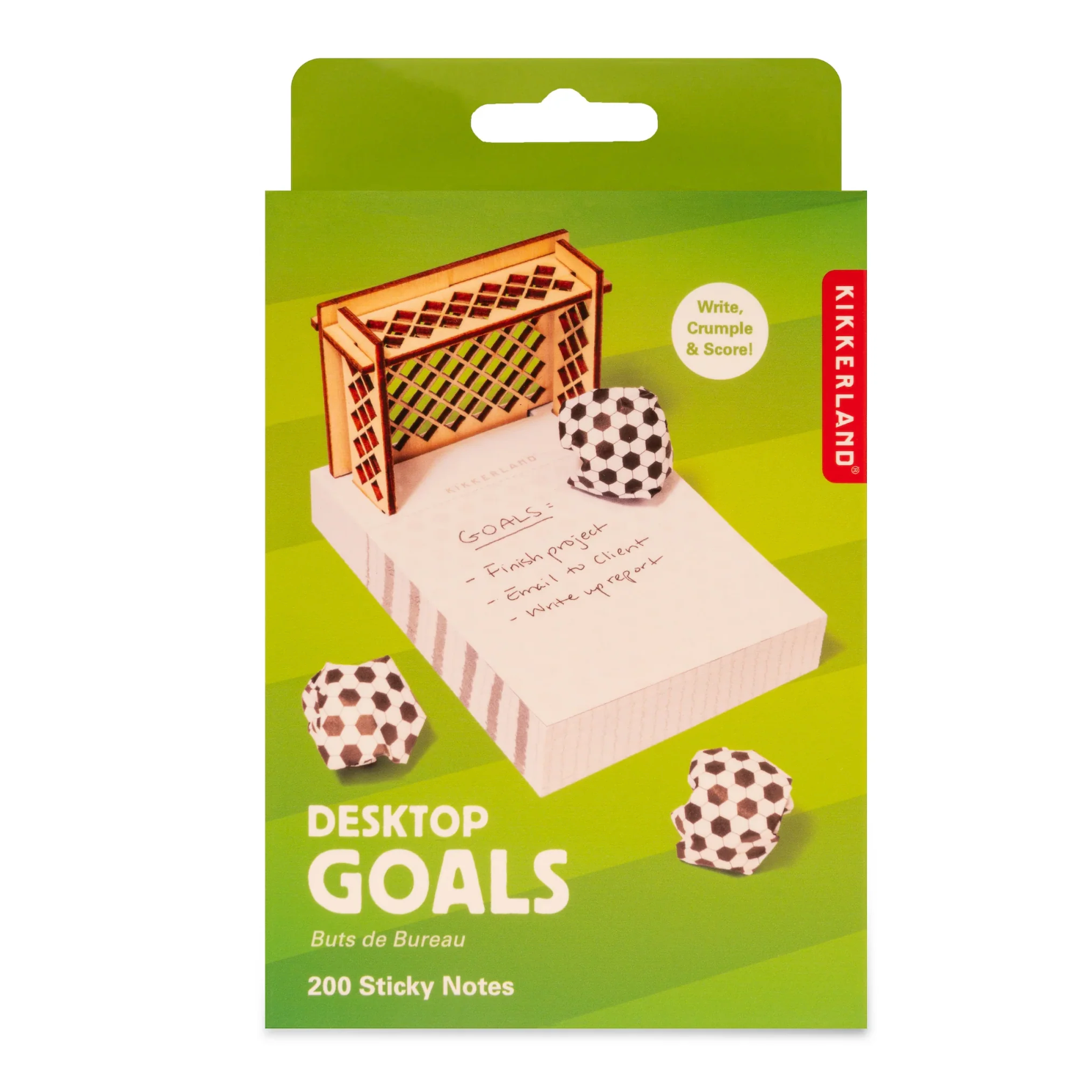 Desktop Soccer Goals Sticky Note Set