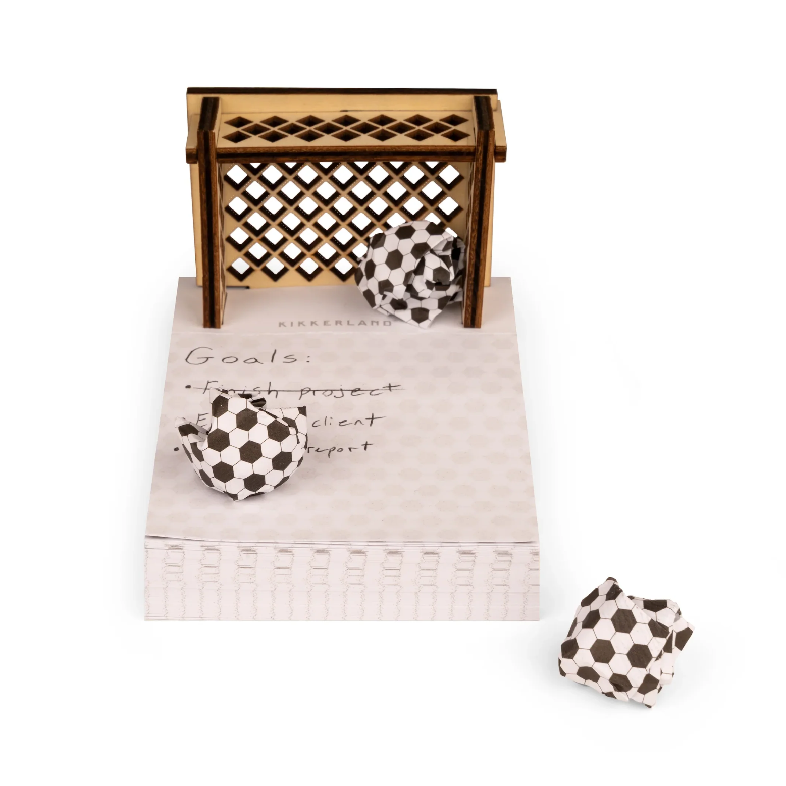 Desktop Soccer Goals Sticky Note Set