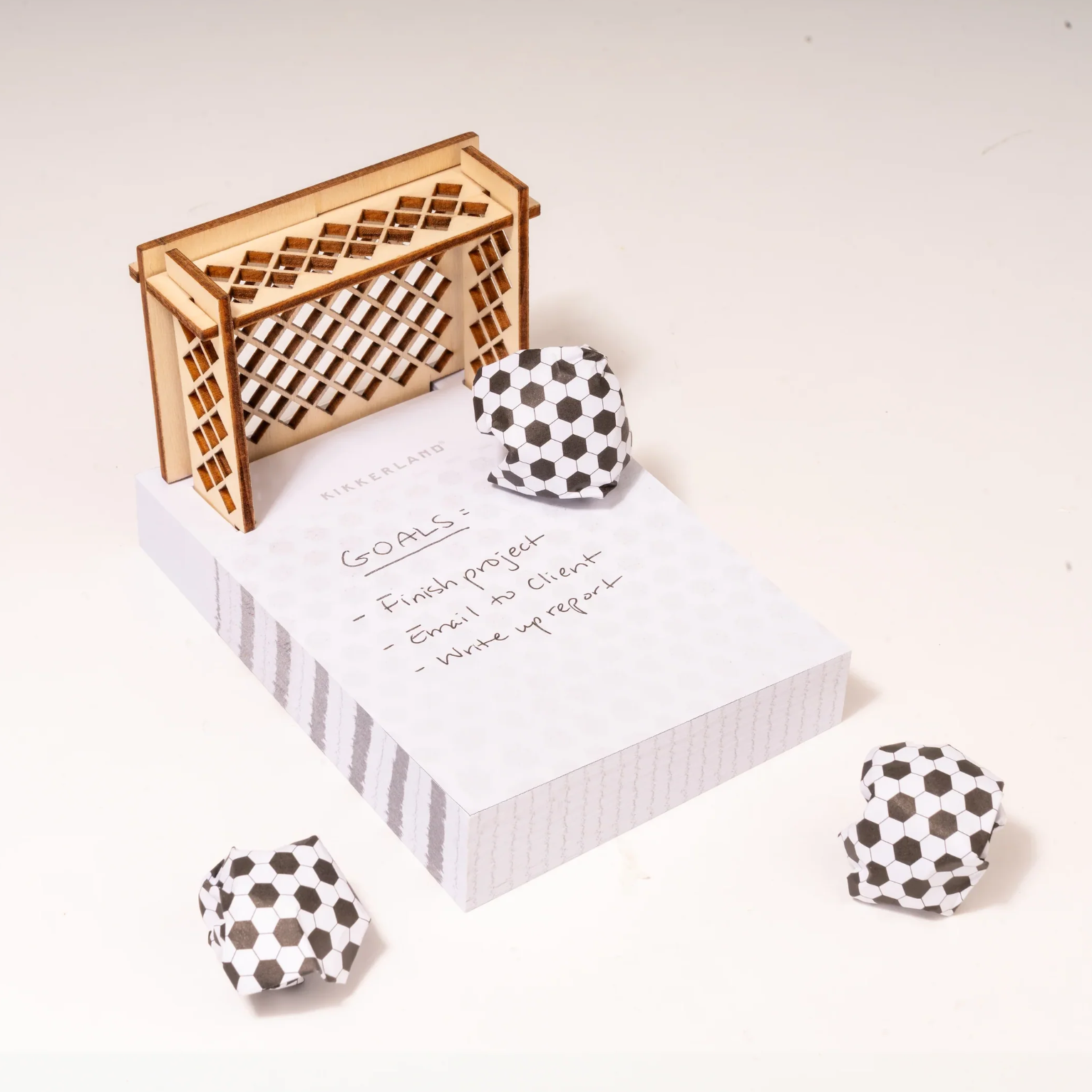 Desktop Soccer Goals Sticky Note Set