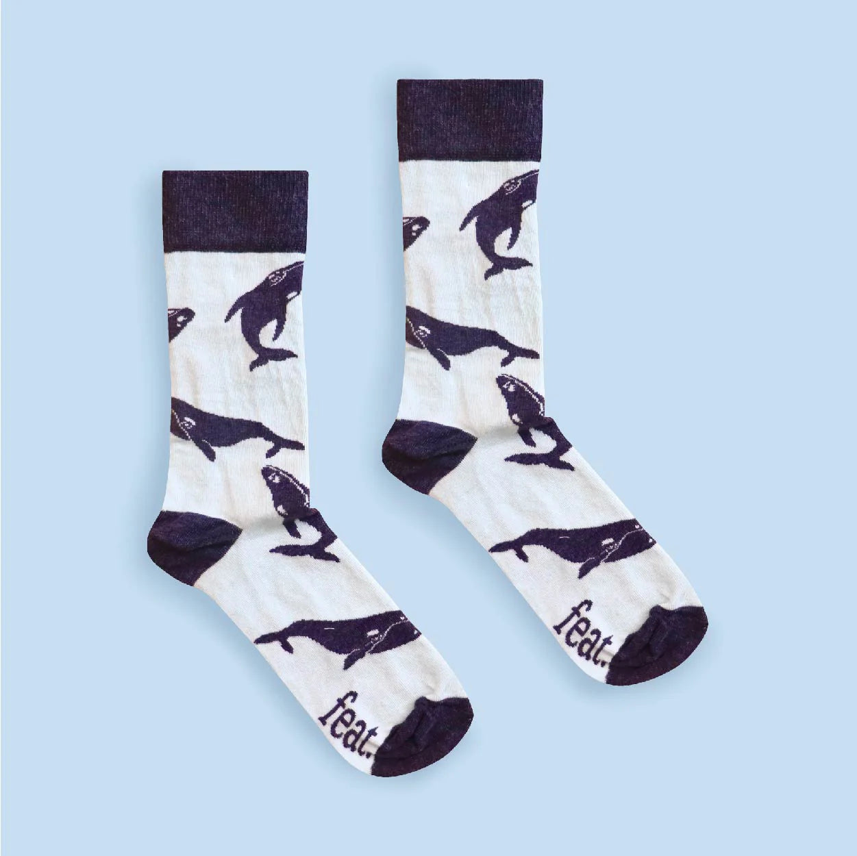 Southern Right Whale Socks (His & Hers sizes)