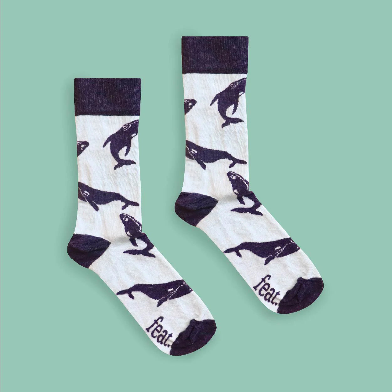 Southern Right Whale Socks (His & Hers sizes)