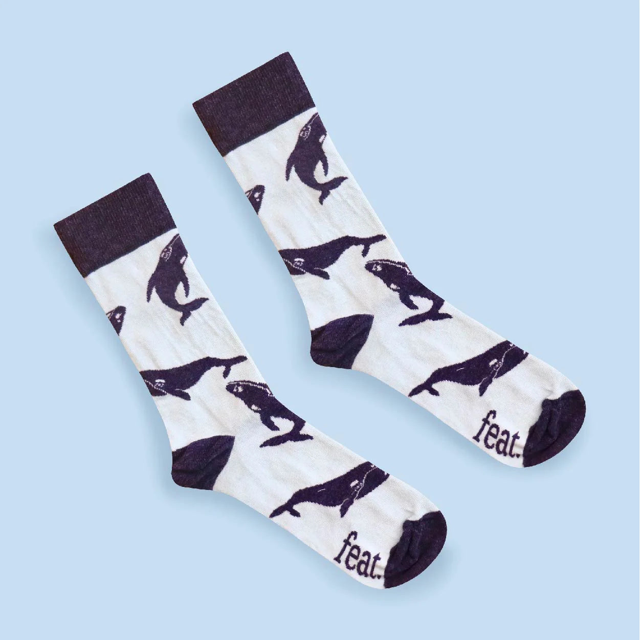 Southern Right Whale Socks (His & Hers sizes)