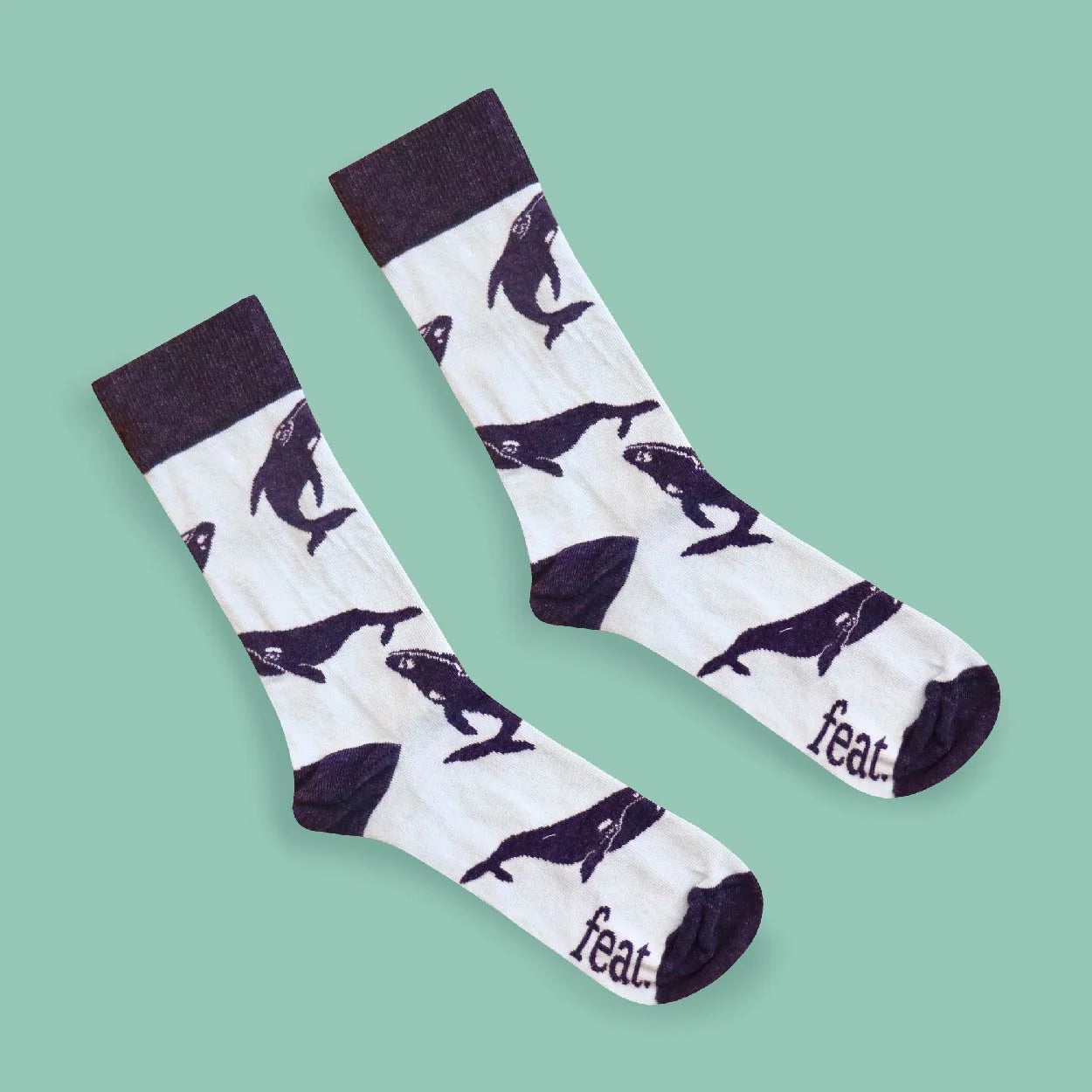 Southern Right Whale Socks (His & Hers sizes)