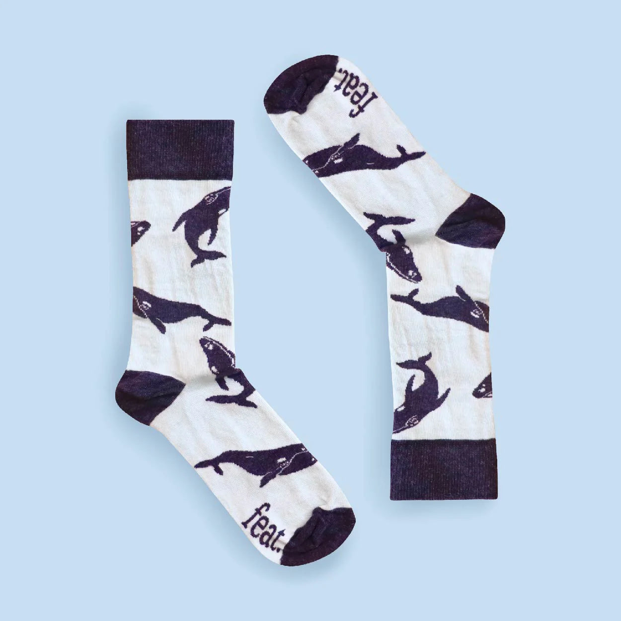 Southern Right Whale Socks (His & Hers sizes)