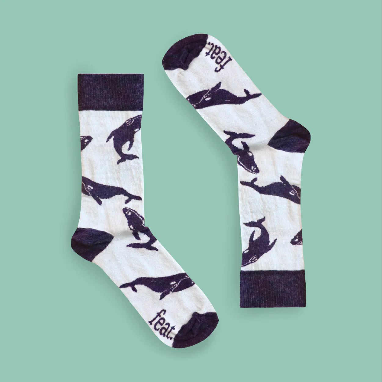 Southern Right Whale Socks (His & Hers sizes)