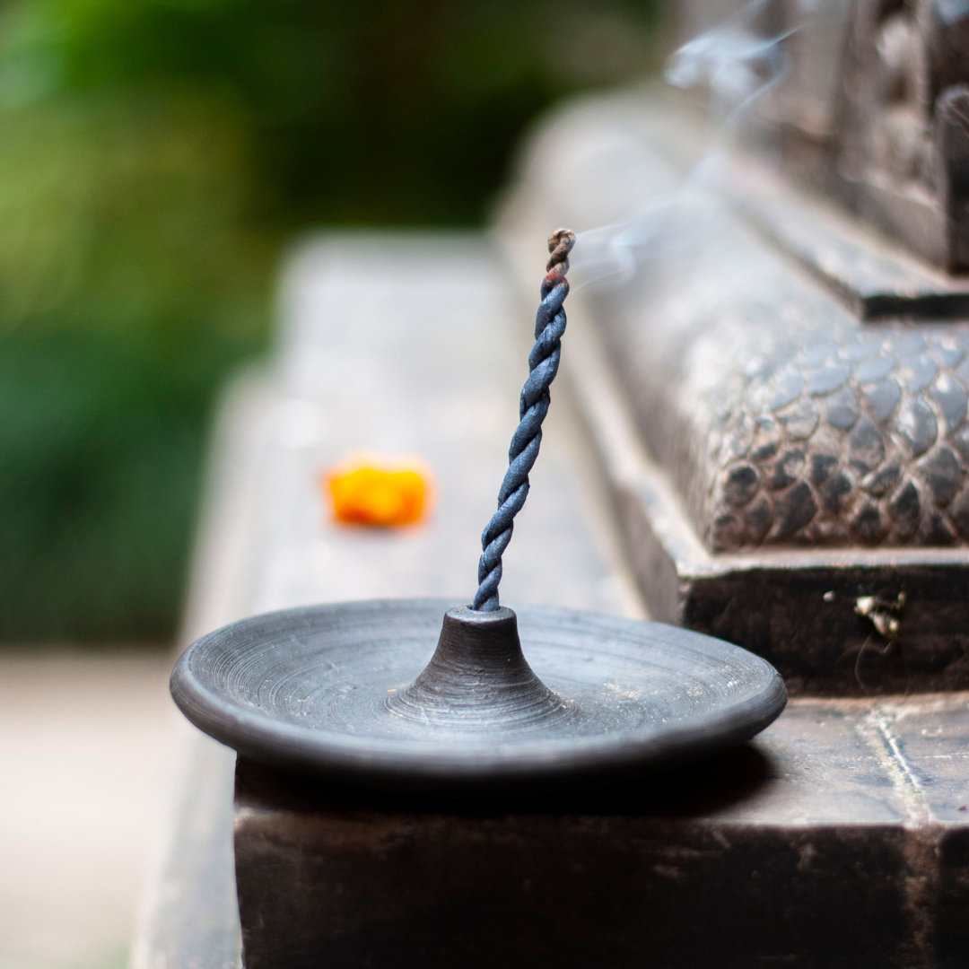 Stupa Black Mountain Terracotta Incense Holder