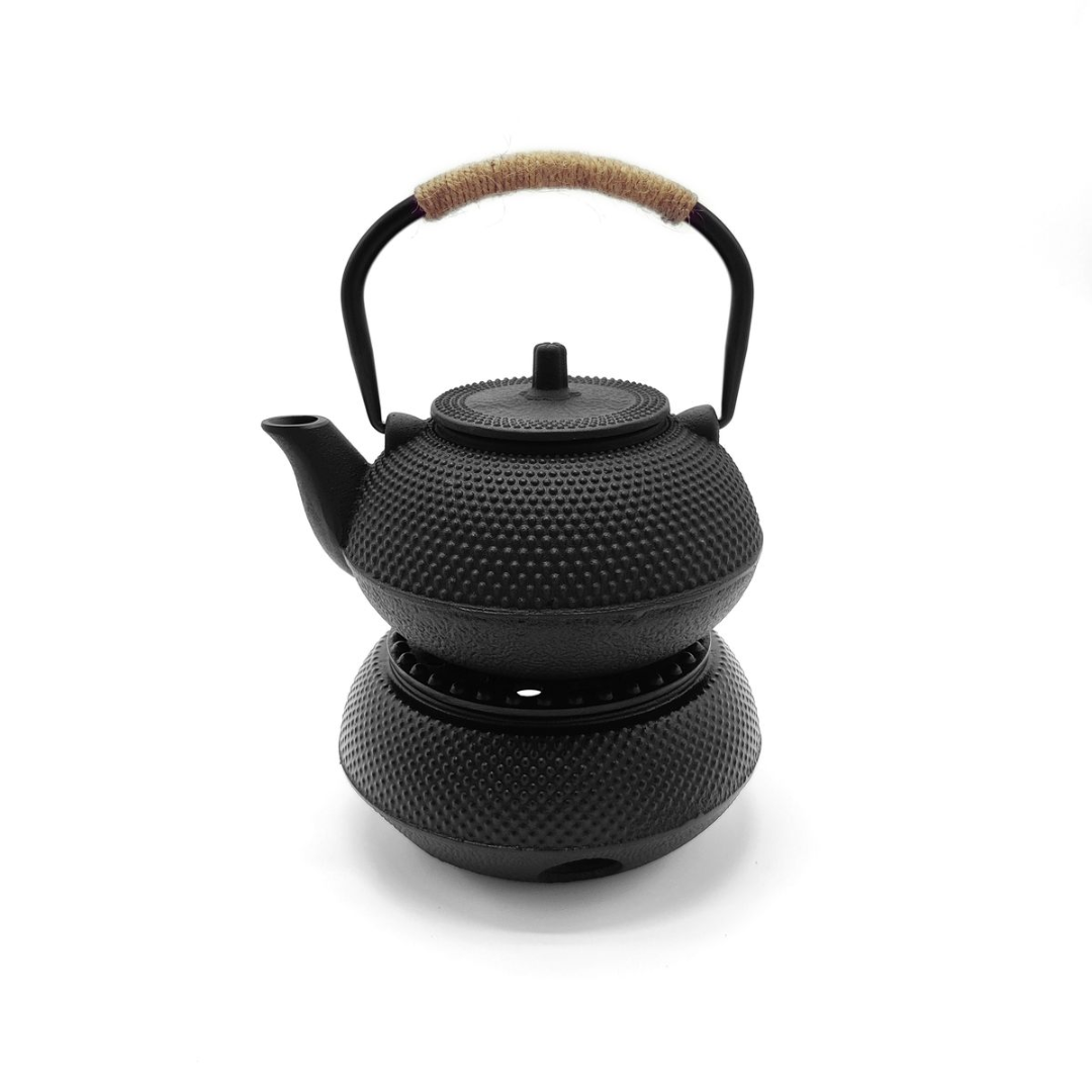 Black Cast Iron Teapot Warming Stove