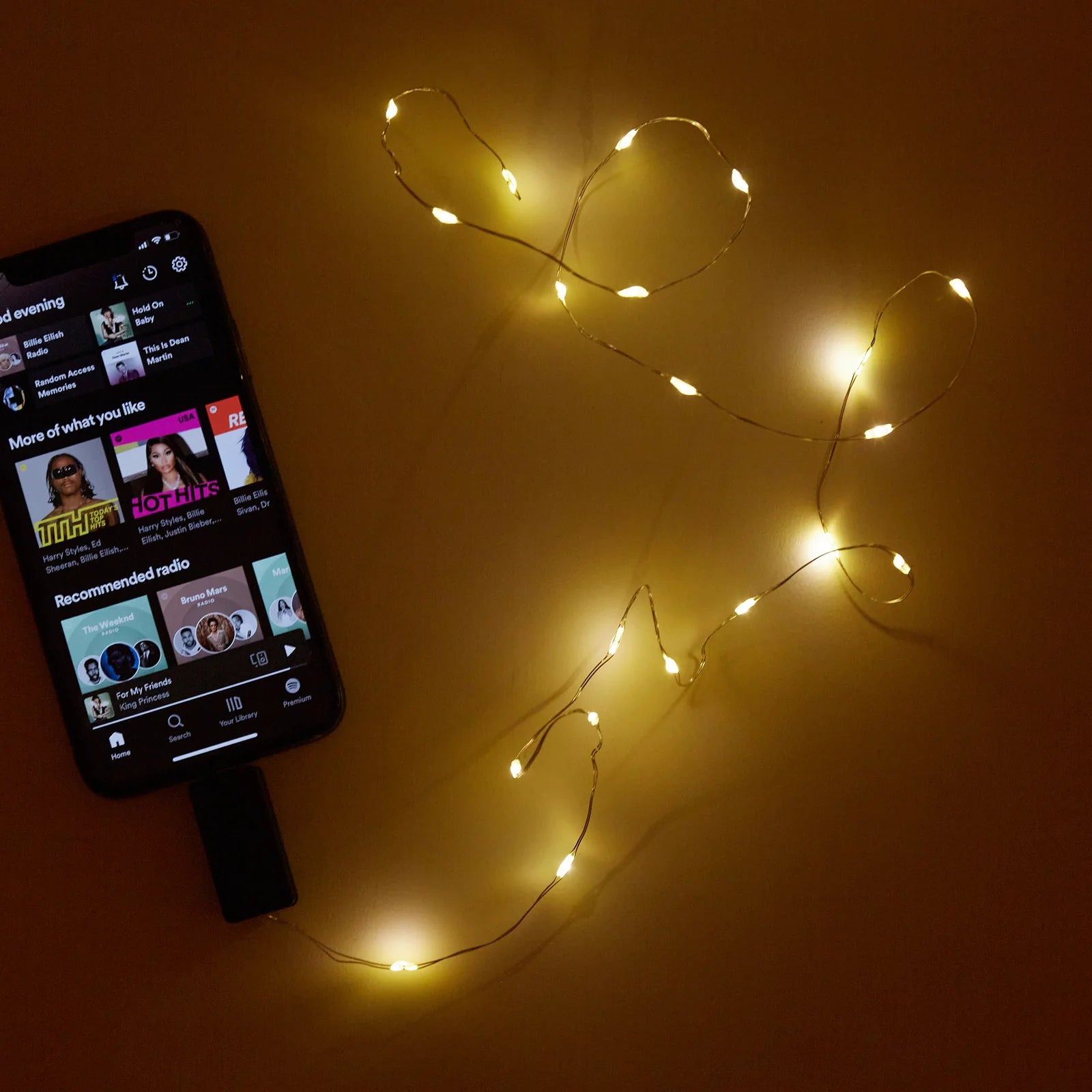 Sound-Activated Flashing String Lights (for iPhone)