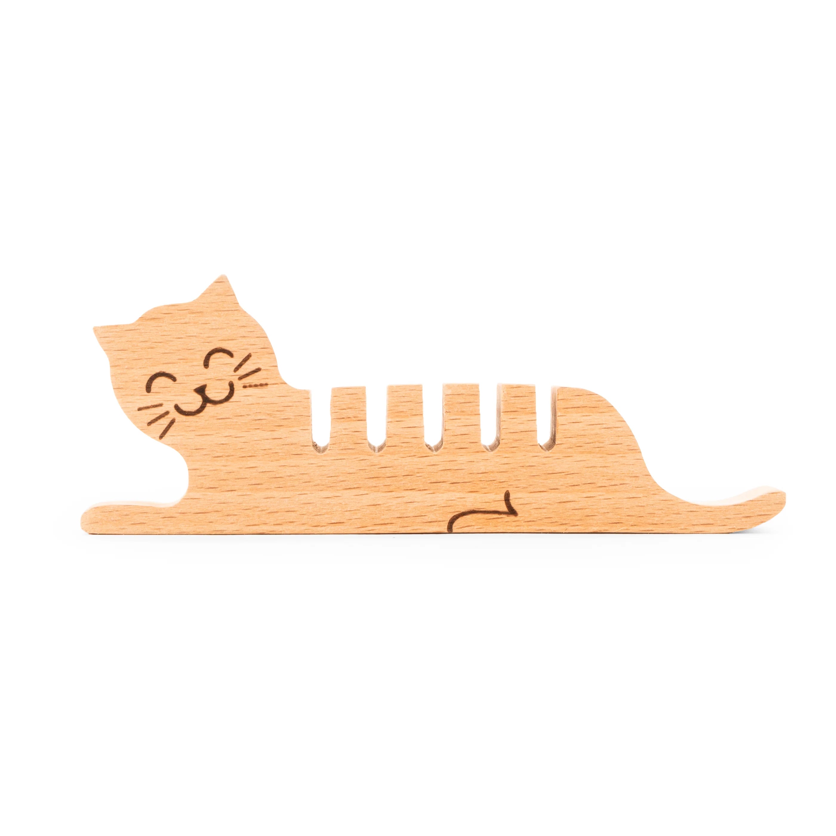 Cat Beechwood Cable Organiser