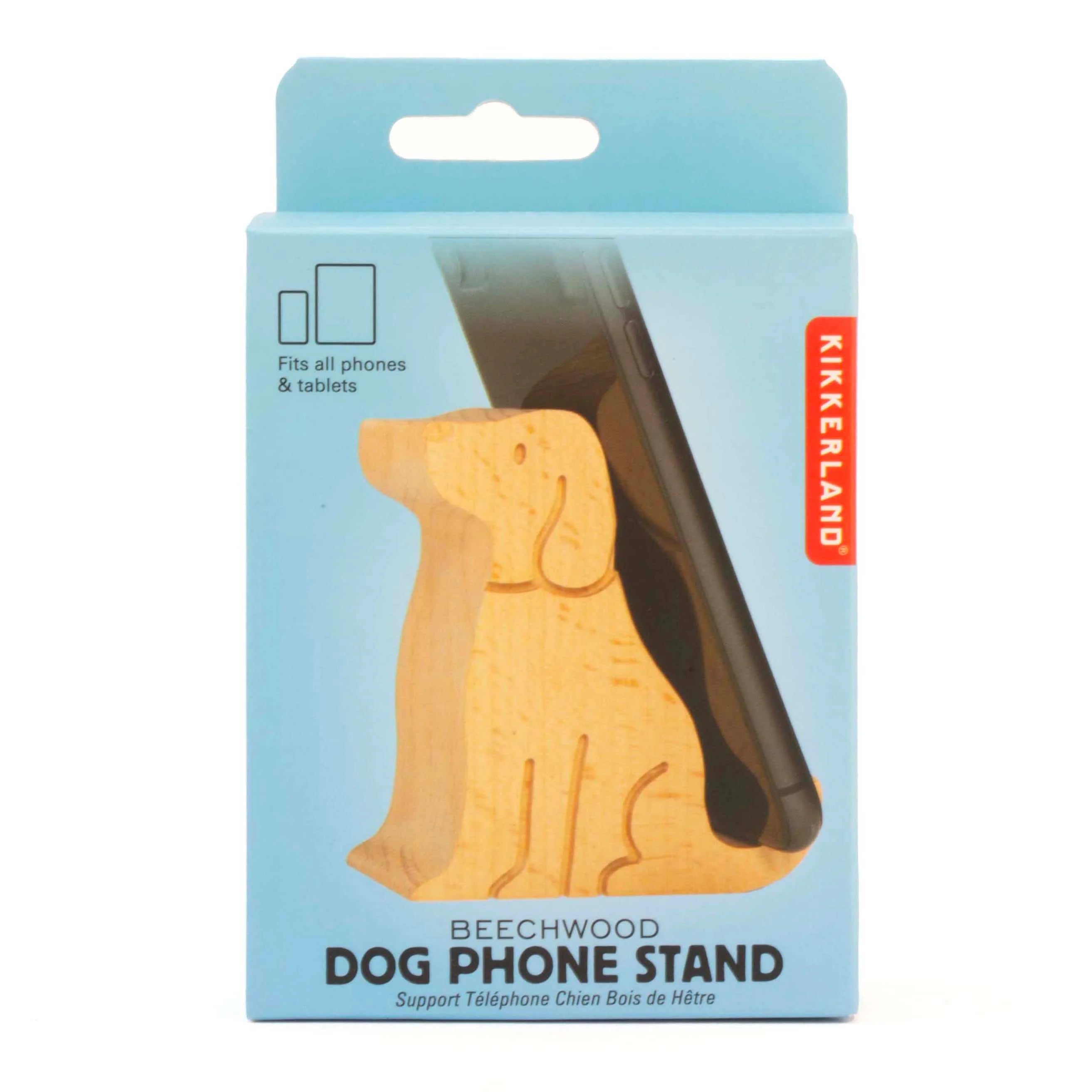 Dog Beechwood Phone Stand
