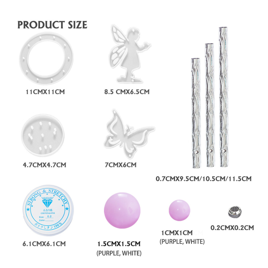 Silicone Mould Starter Kit for DIY Epoxy Resin Wind Chimes (Butterfly or Fairy)