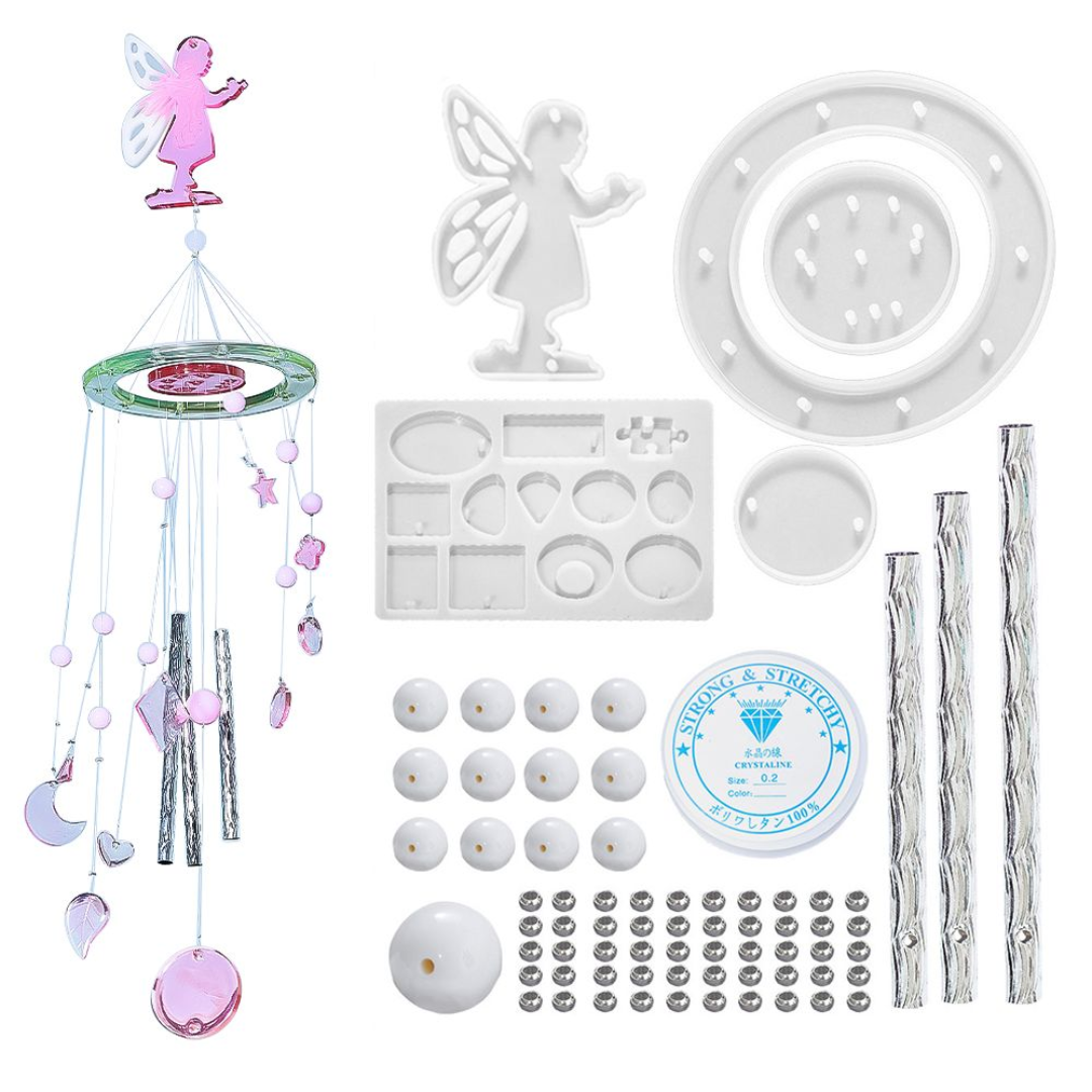 Silicone Mould Starter Kit for DIY Epoxy Resin Wind Chimes (Butterfly or Fairy)