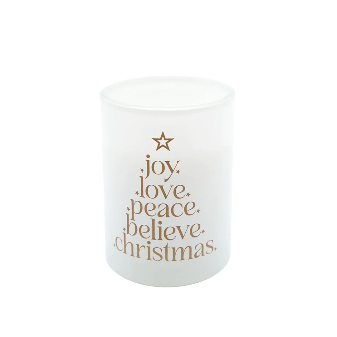 White and Gold Festive Fragranced Candle