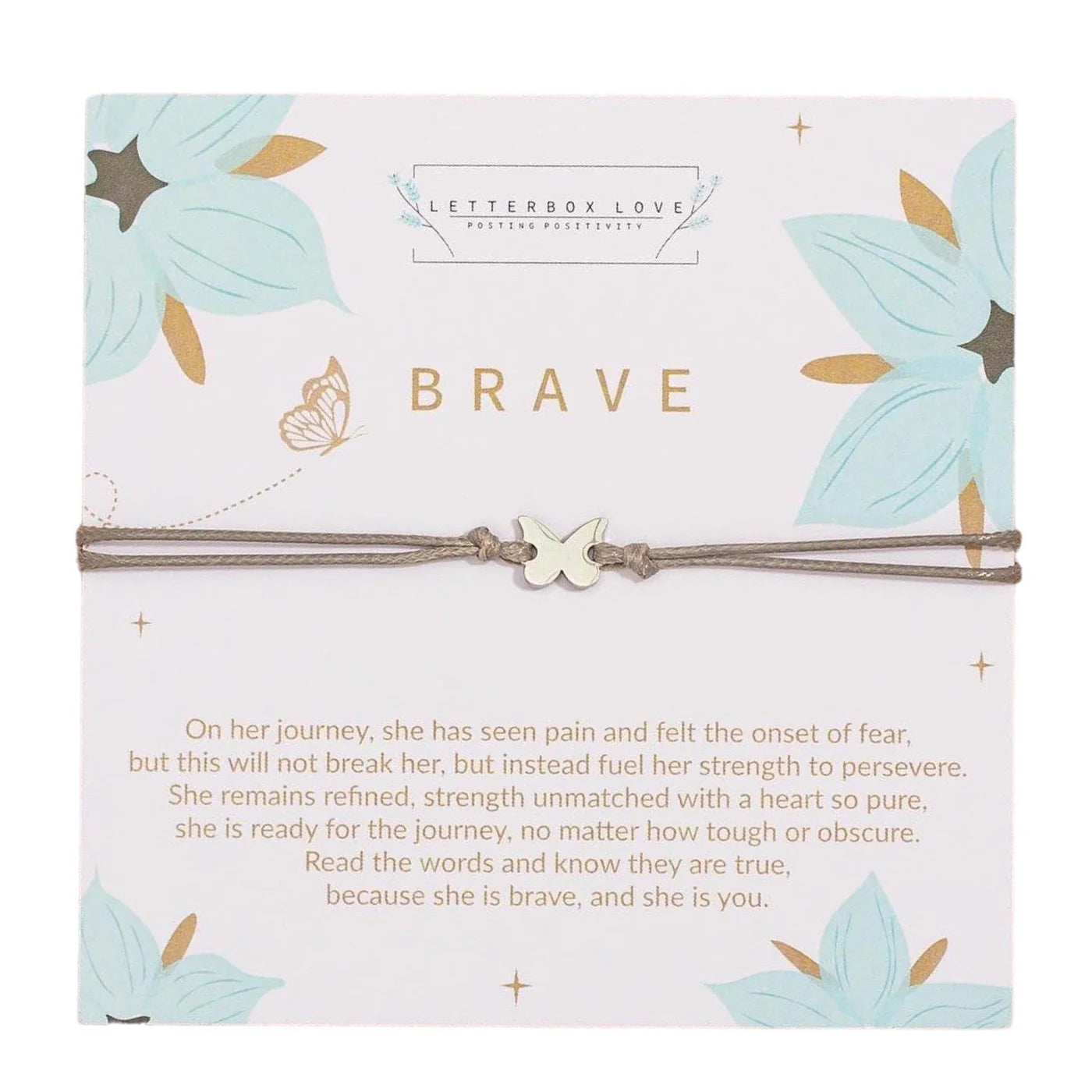 "Brave" Keepsake Bracelet and Card Set