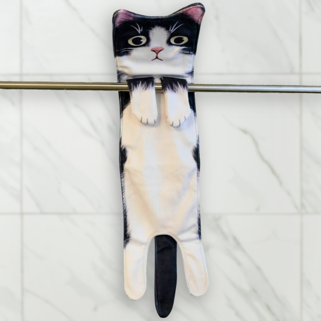 Hanging Cat Hand Towels (assorted designs)