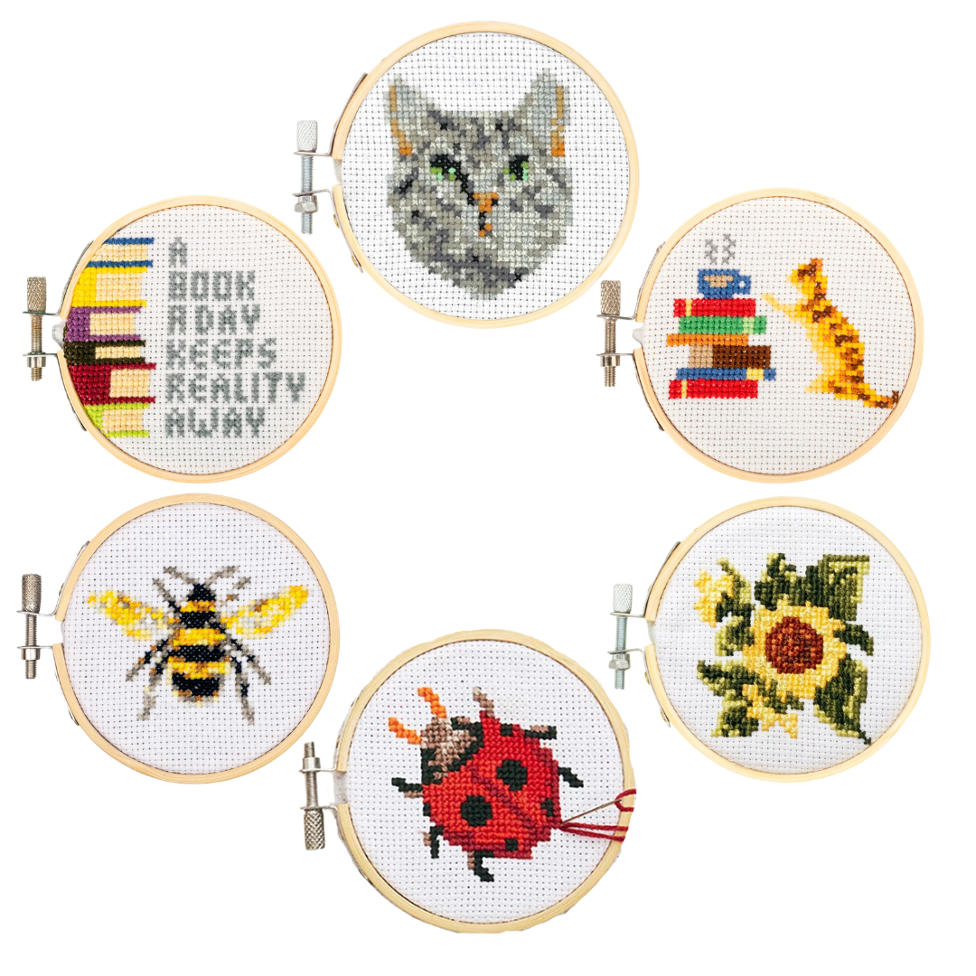 Mini Cross-Stitch Embroidery Kits (assorted)