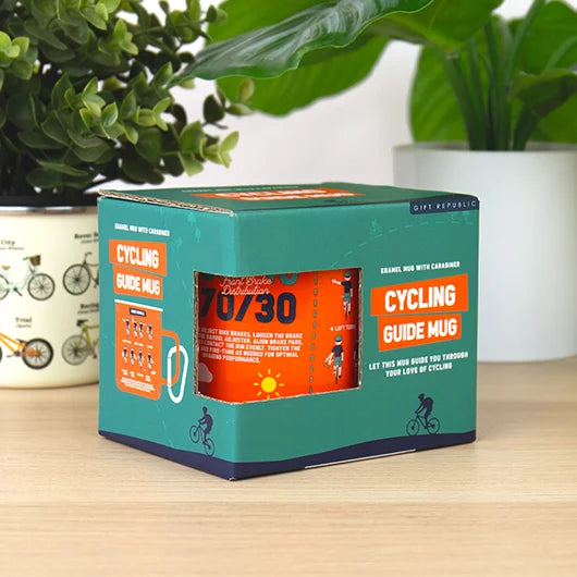 Cycling Guide Enamel Mug with Carabiner