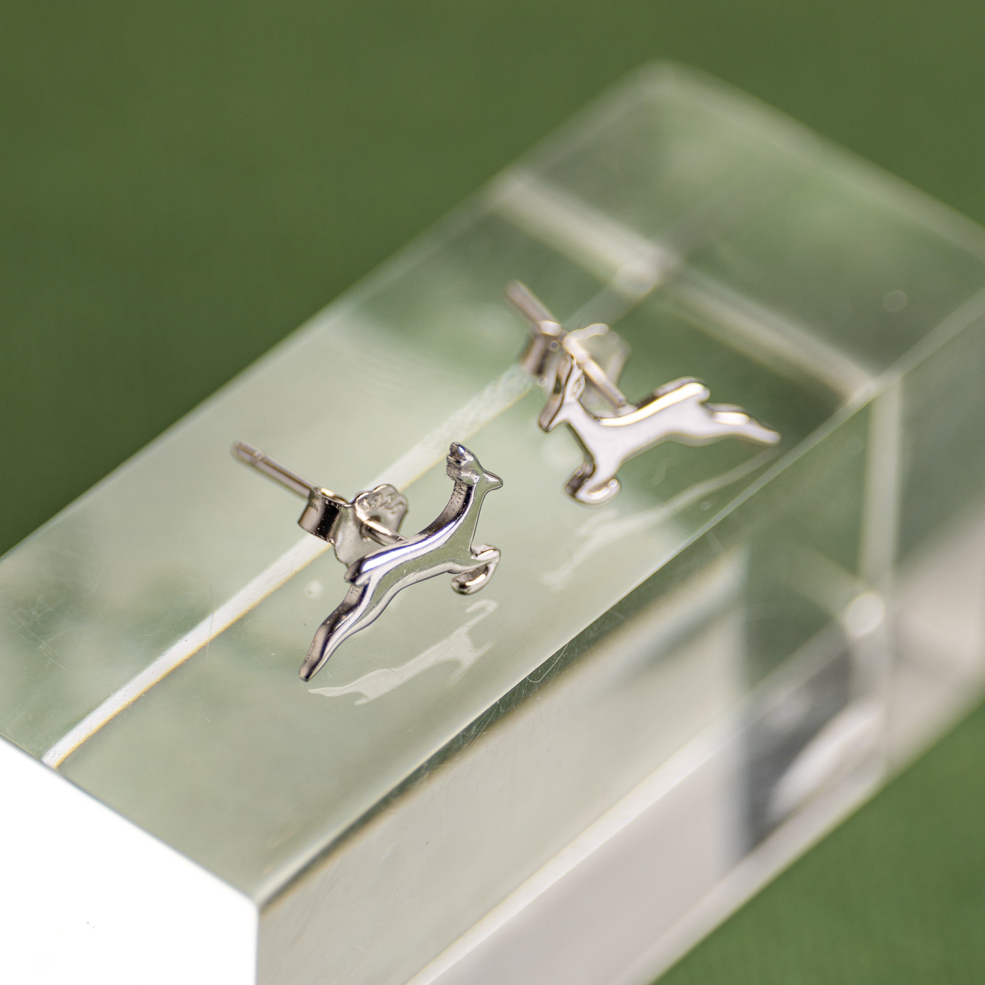 Sterling Silver Springbok Stud Earrings