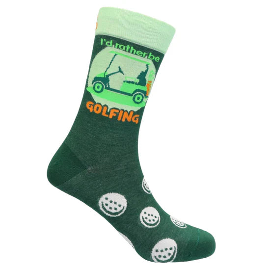 Men's "I'd Rather Be Golfing" Bamboo Socks