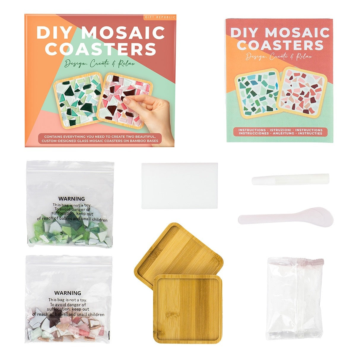 Create Your Own Mosaic Coasters Craft Kit