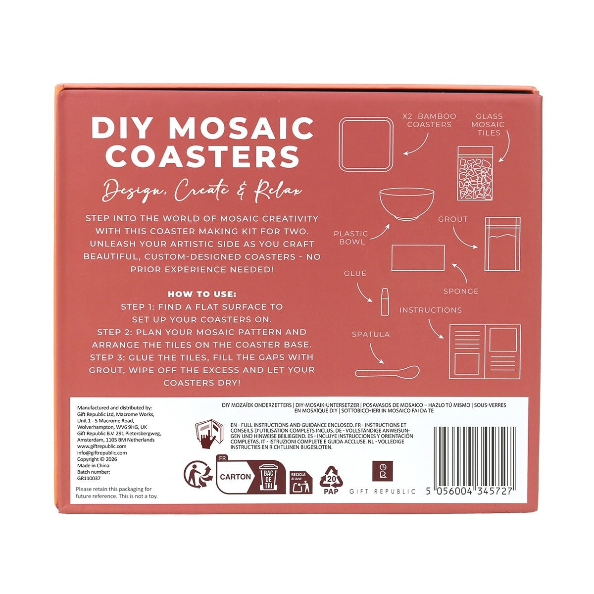 Create Your Own Mosaic Coasters Craft Kit