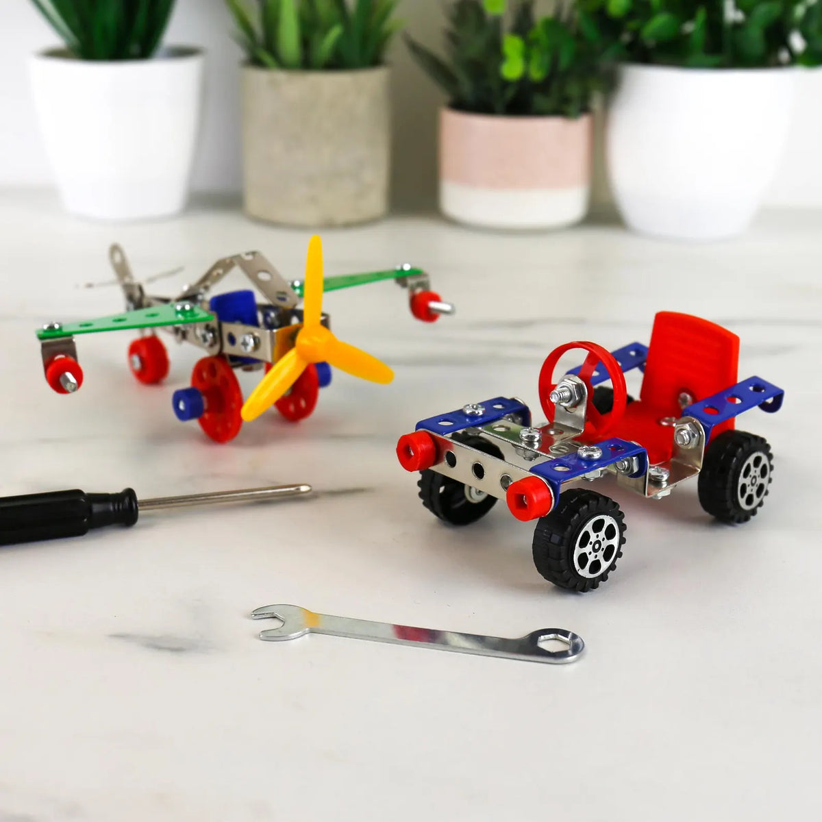 Build Your Own Metal Construction Car & Plane